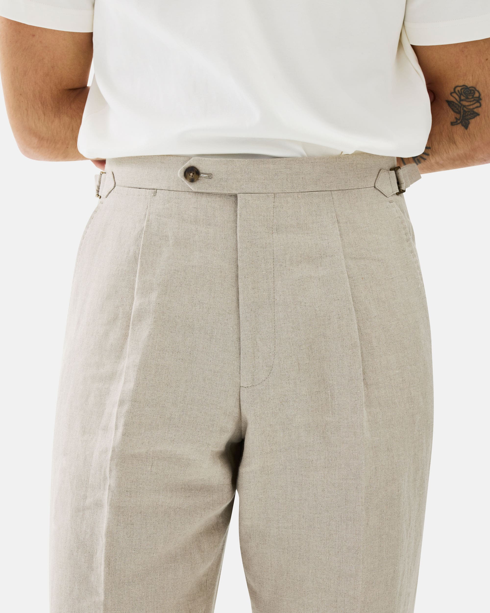 Trousers linen sand image 4