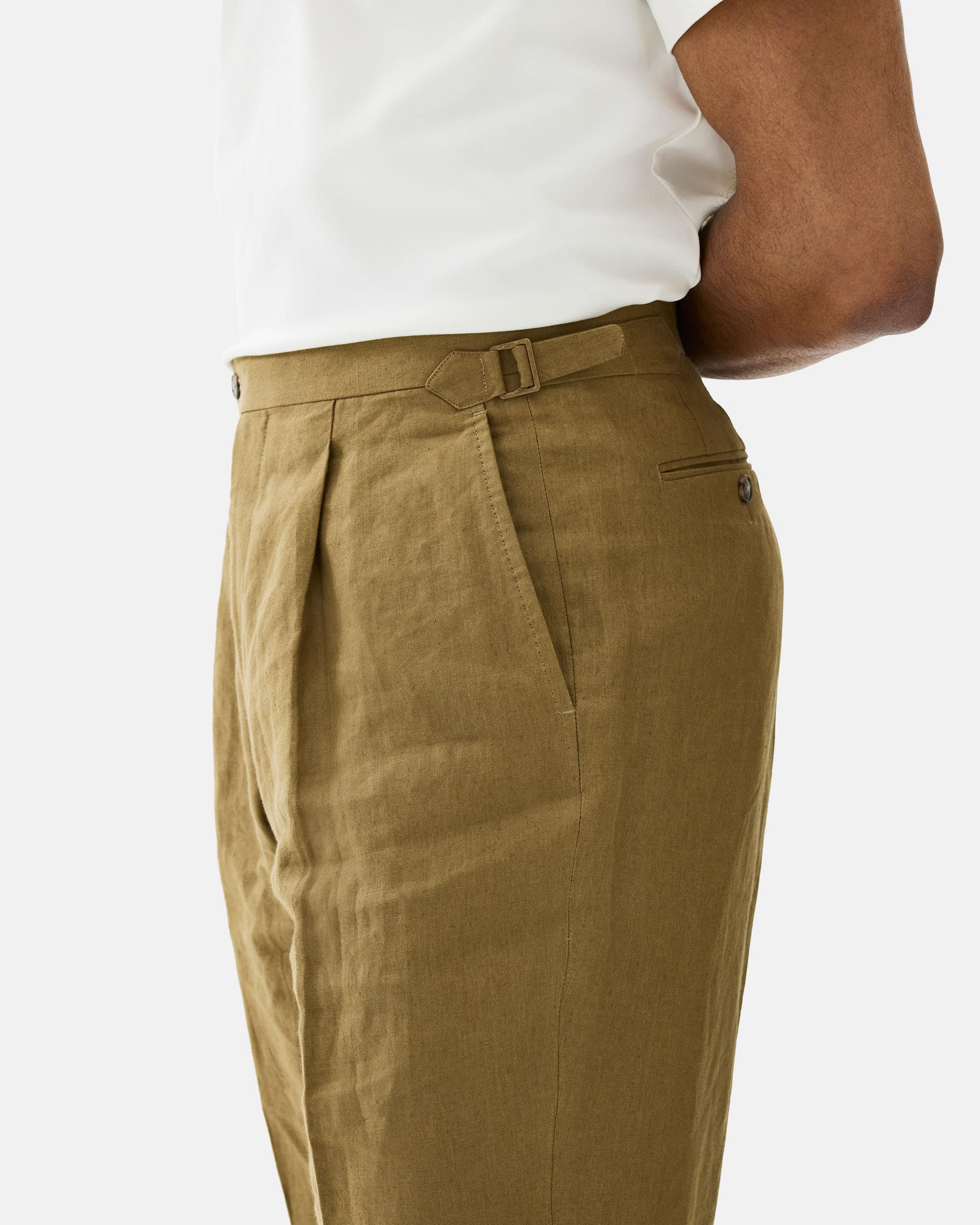 Trousers linen tobacco image 4