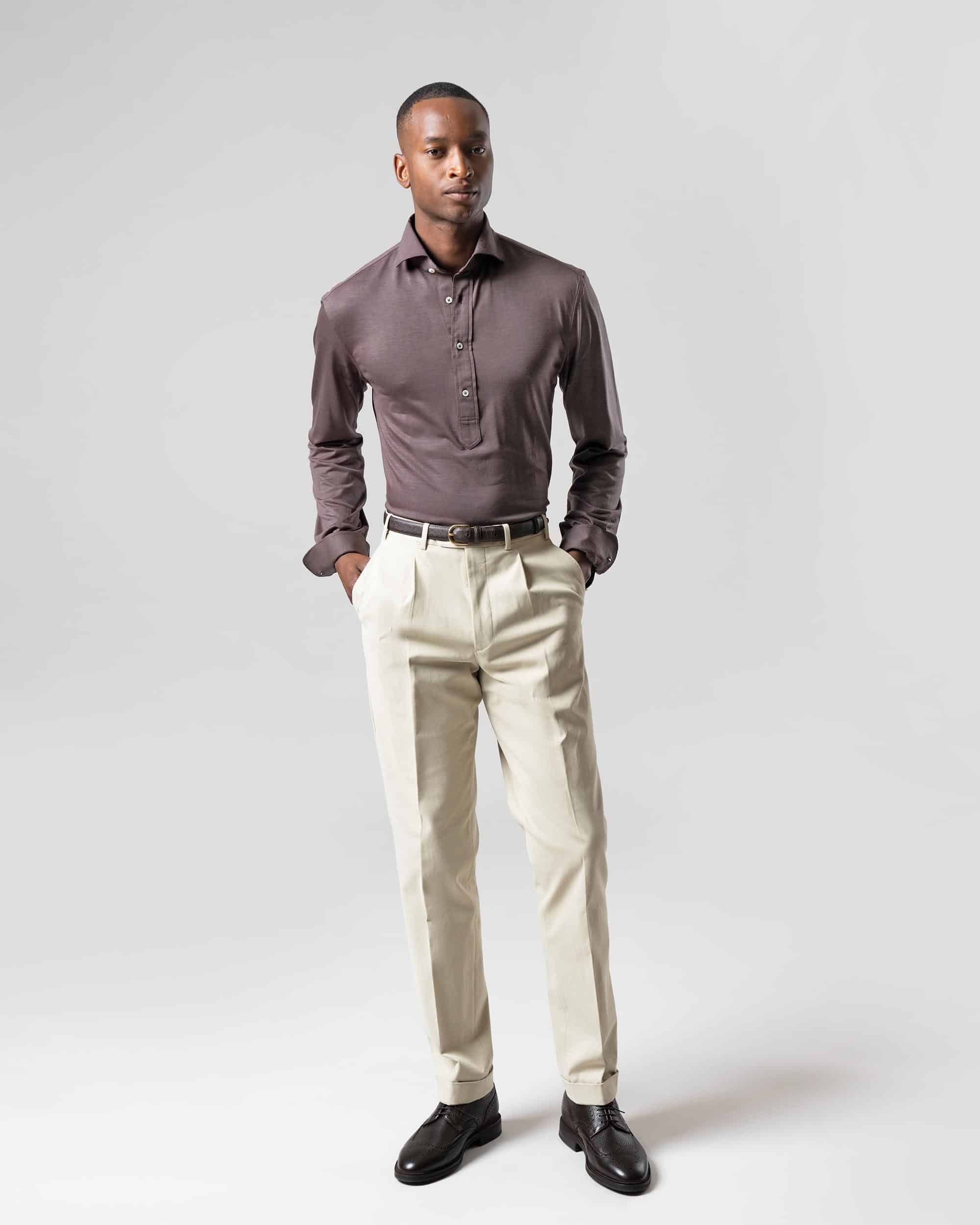 Trousers cotton sand image 1