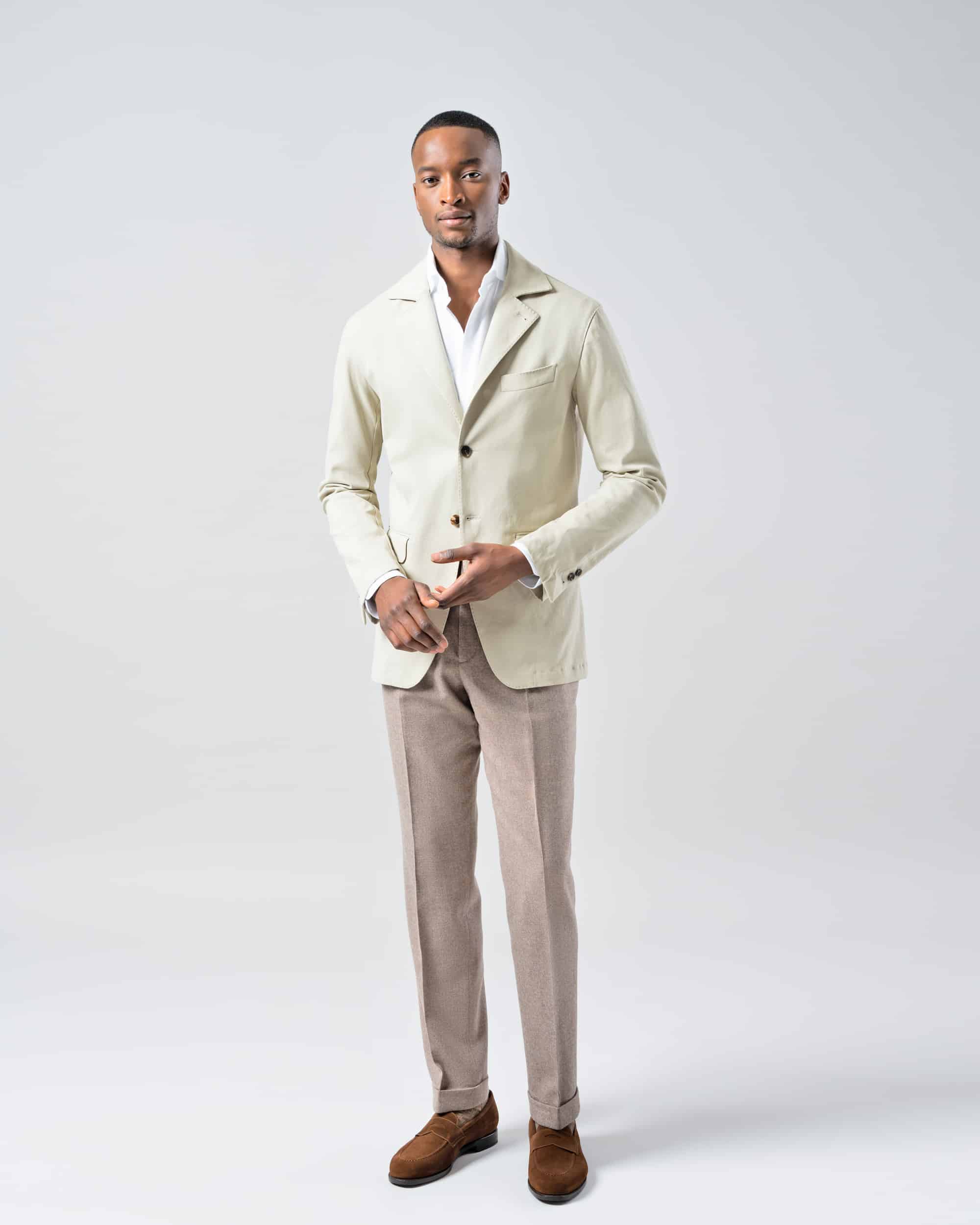 Trousers flannel beige image 4