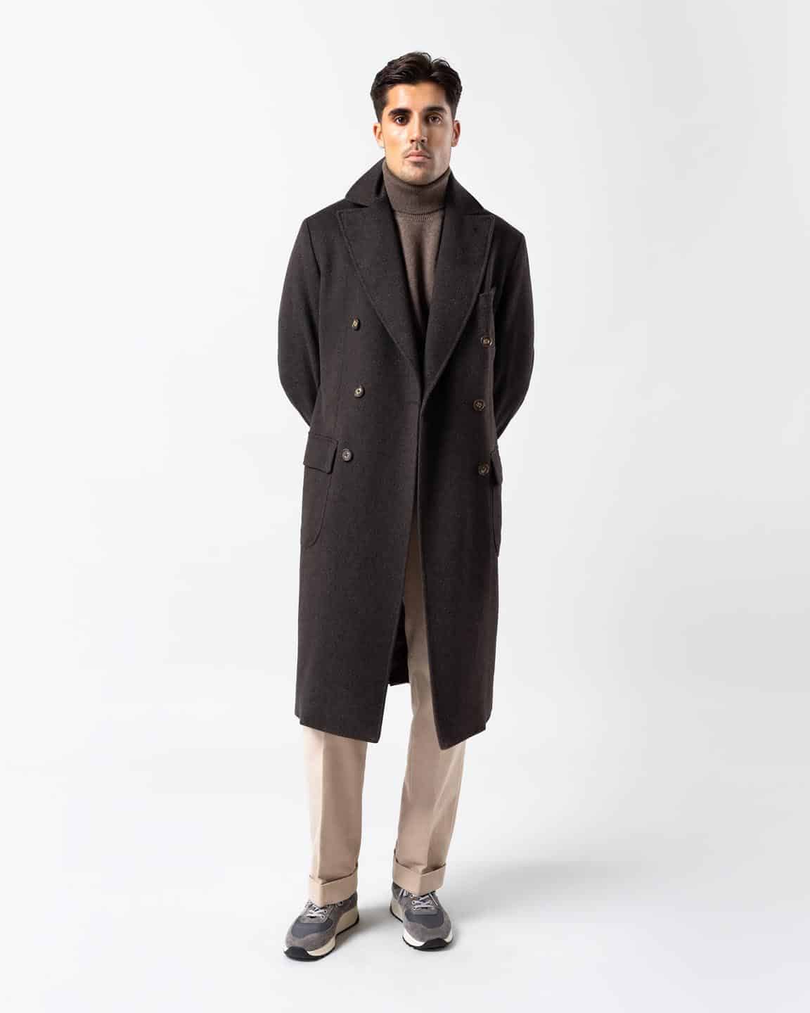 Overcoat wool dark brown image 1