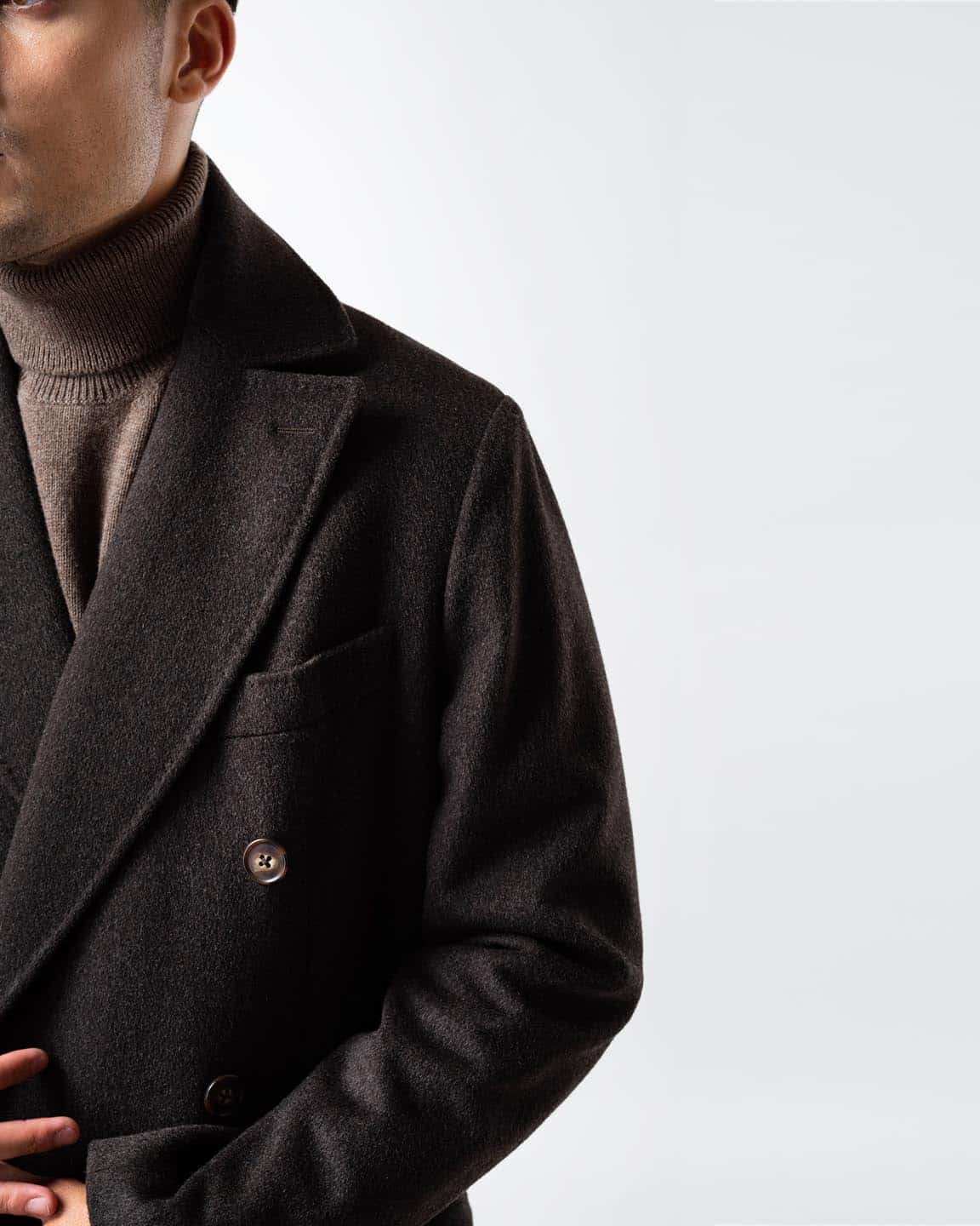 Overcoat wool dark brown image 4