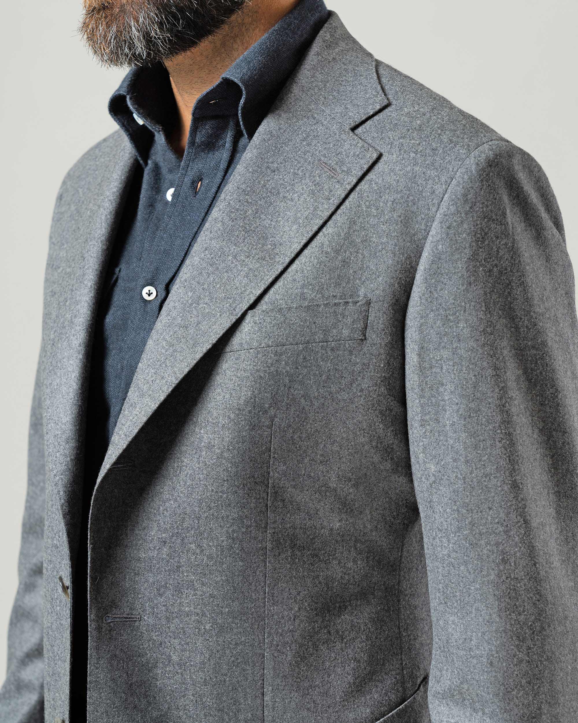 Jacket flannel mid grey image 4