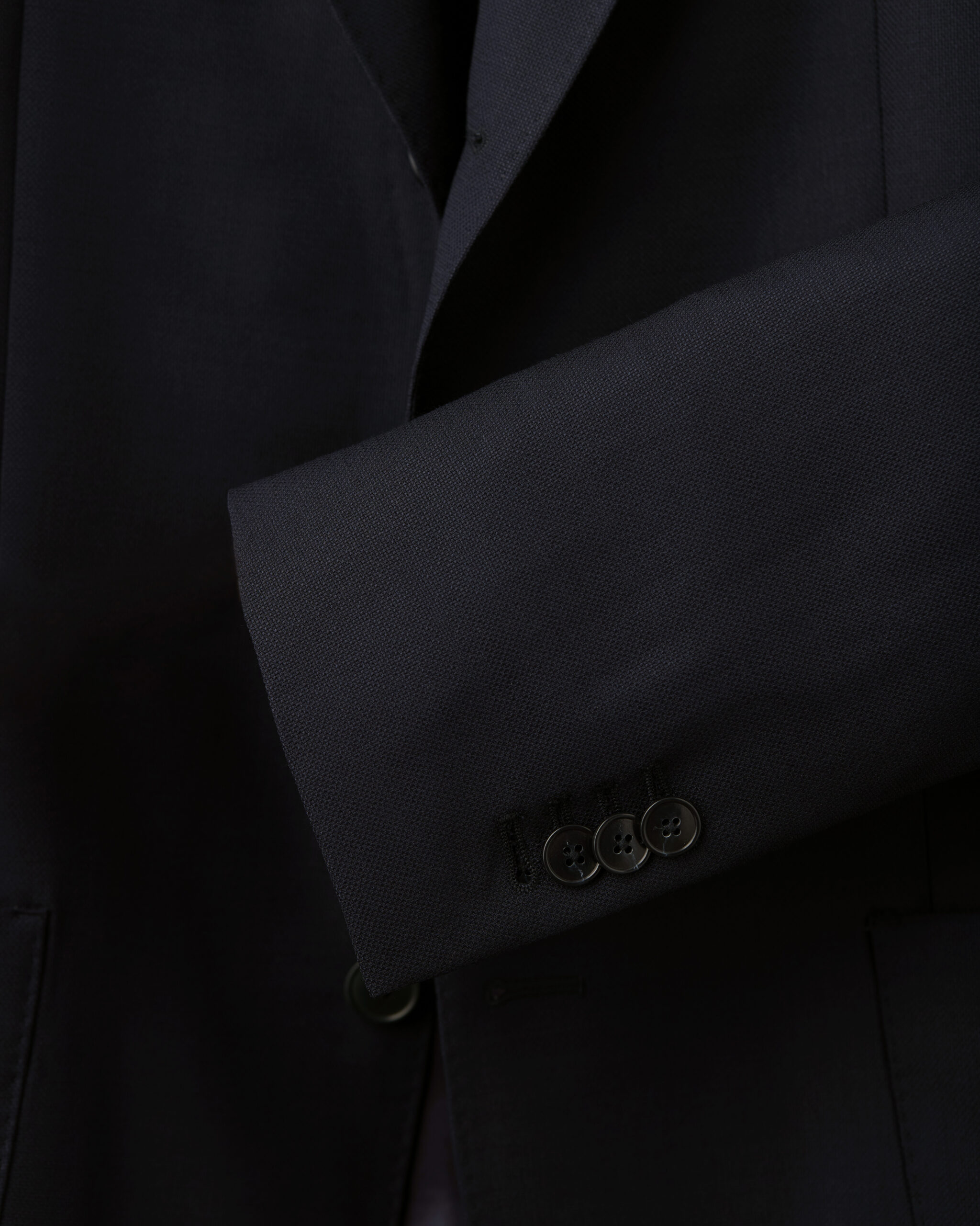 Custom Made Signature ‘Traveller’ Jacket midnight blue hopsack wool image 4