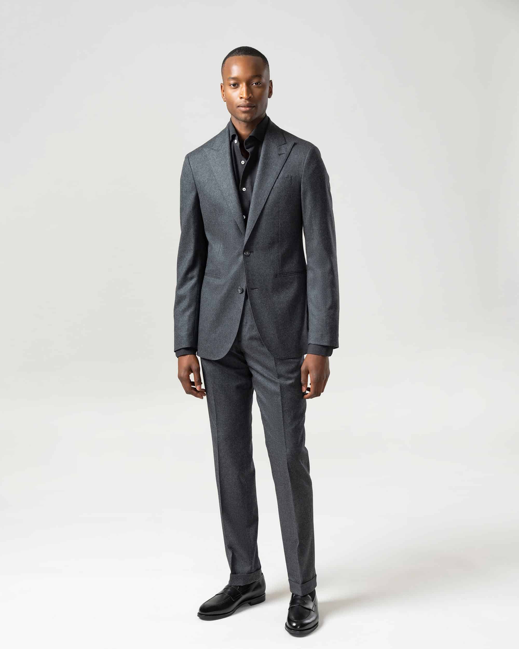 Suit flannel dark grey image 1