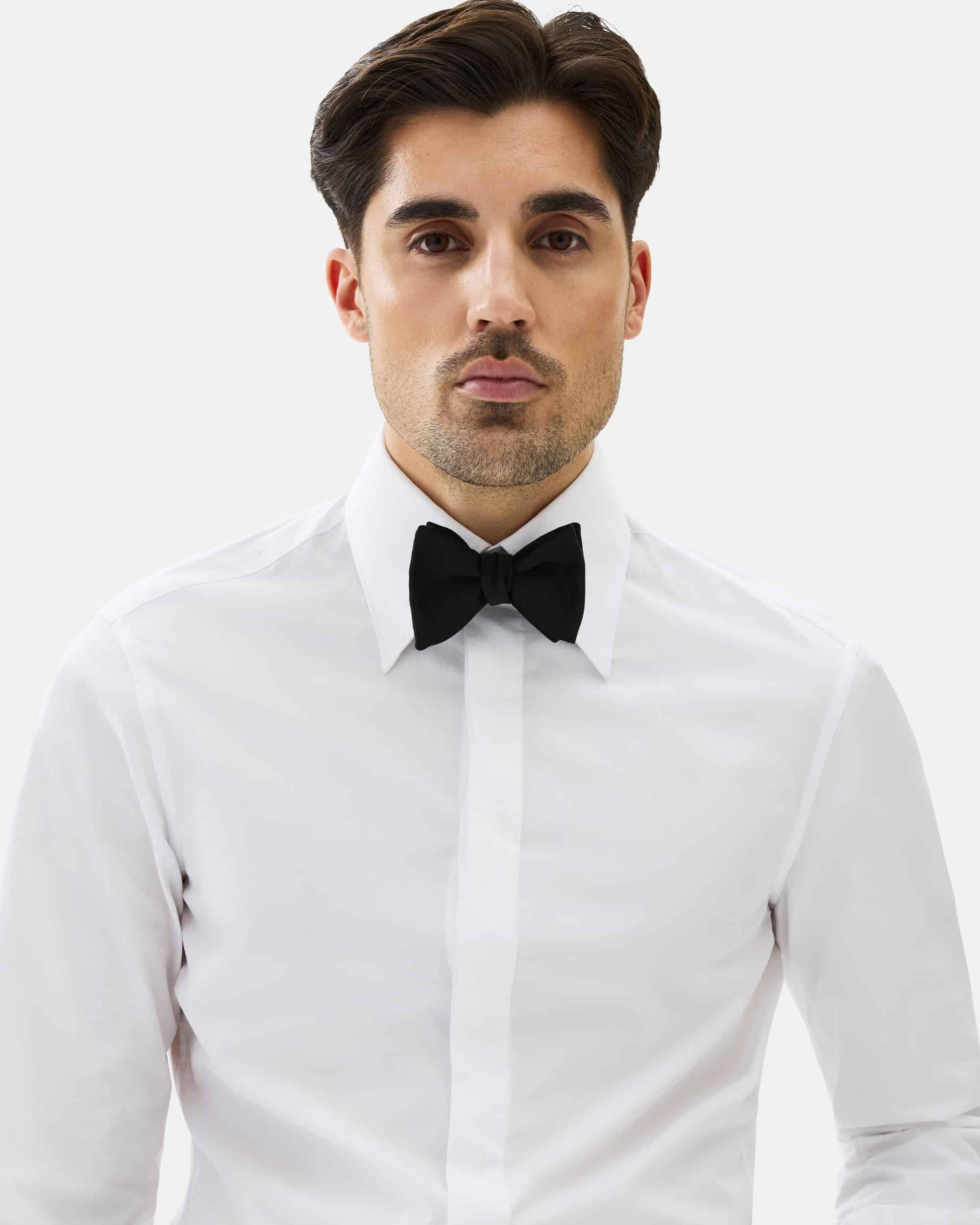 Tuxedo shirt with studs white image 4