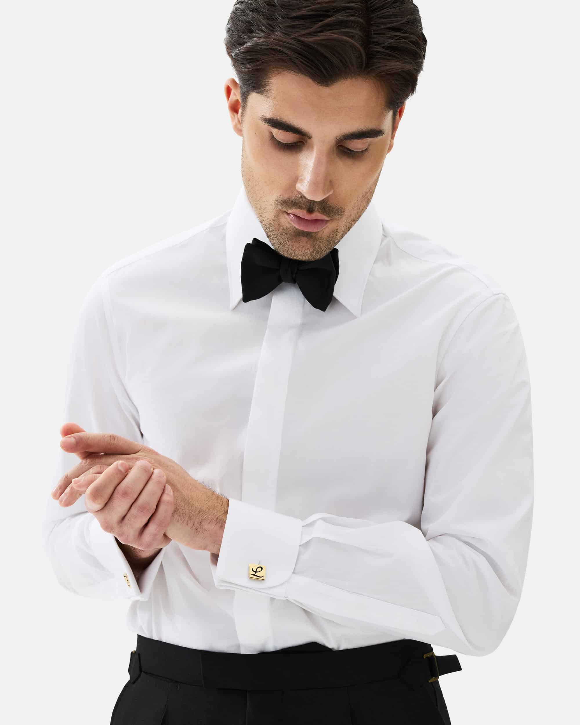Tuxedo shirt with studs white image 2