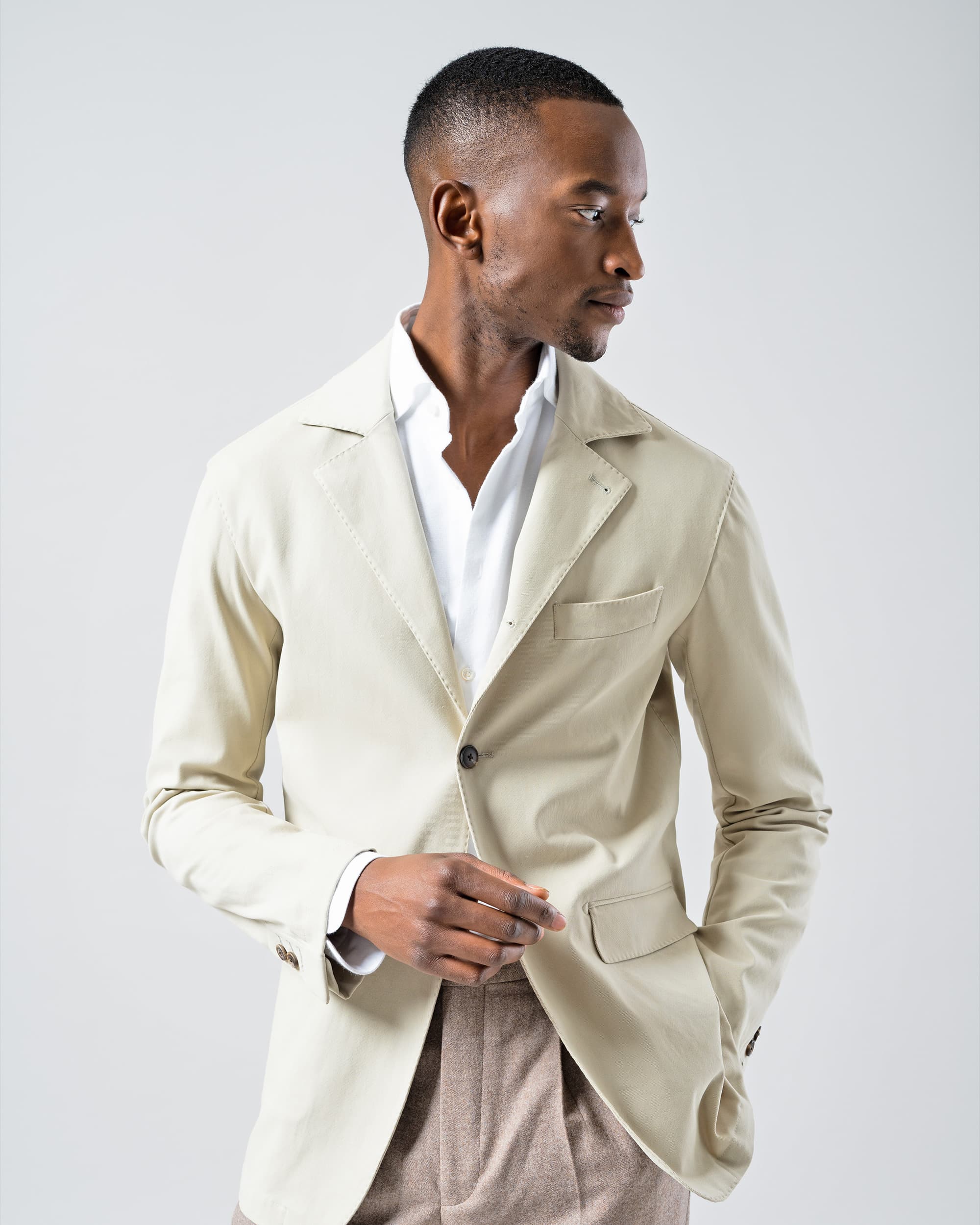 Soft jacket cotton beige image 5