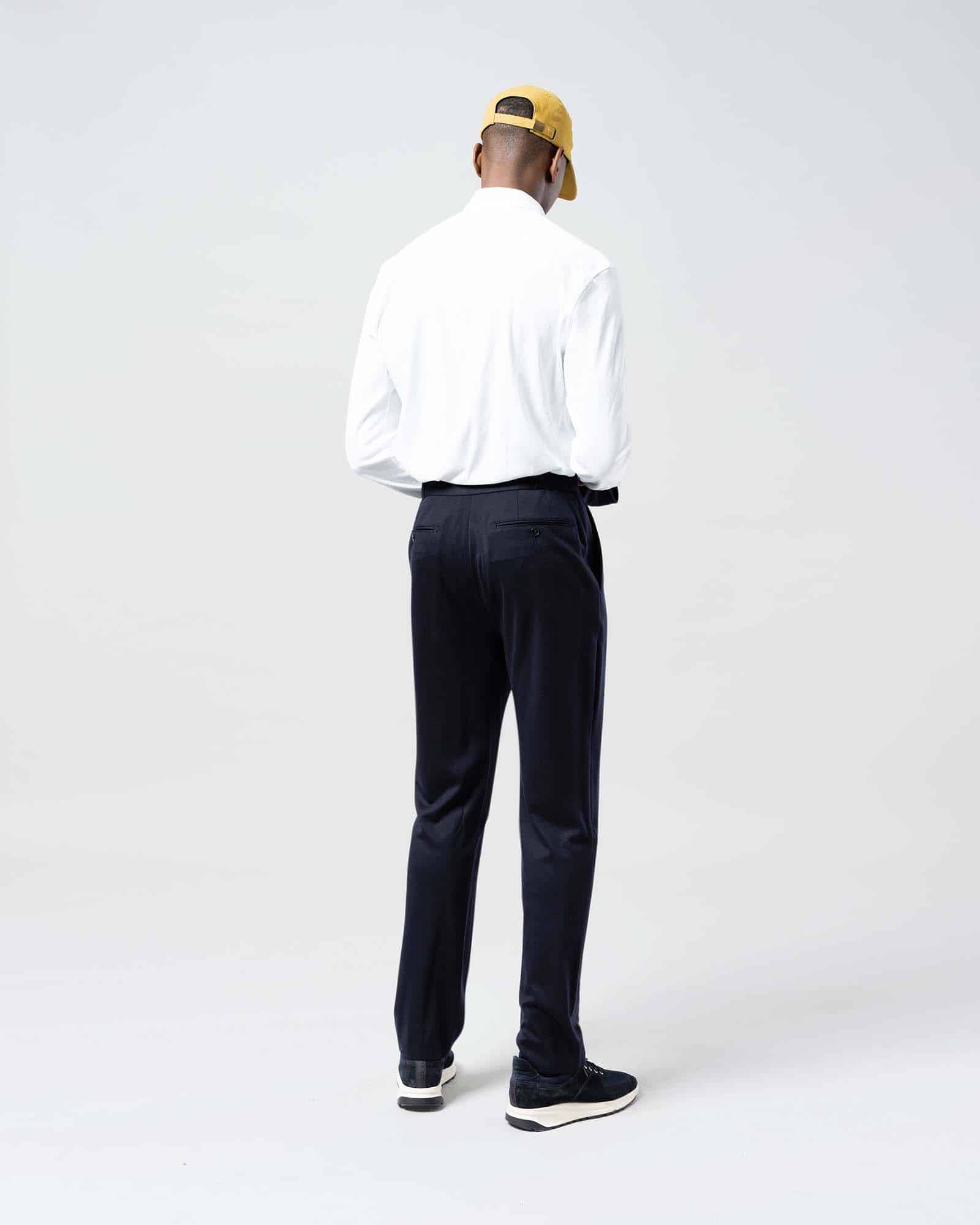 The traveller soft trousers jersey midnight blue image 3
