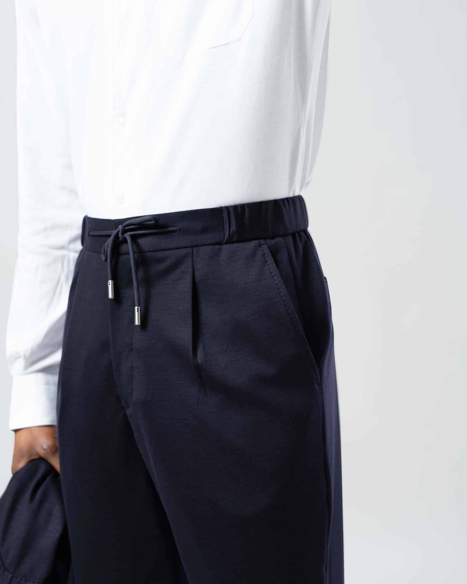The traveller soft trousers jersey midnight blue image 2