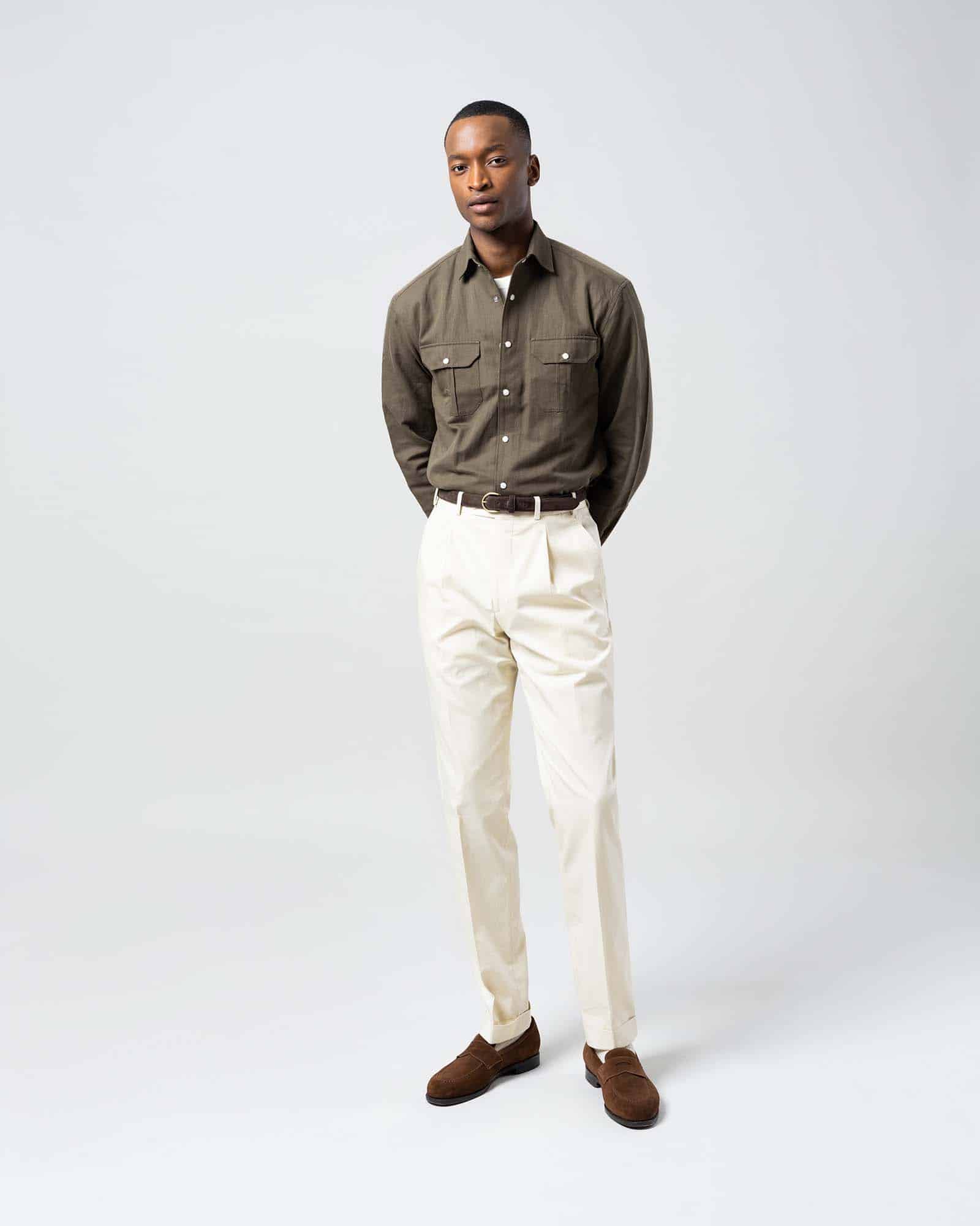 Trousers cotton light sand image 6