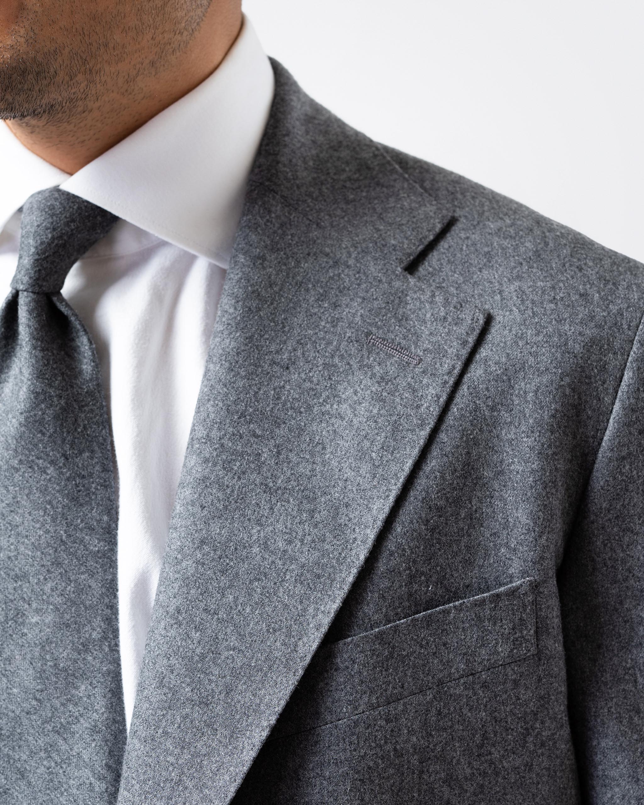 Tie flannel mid grey image 6