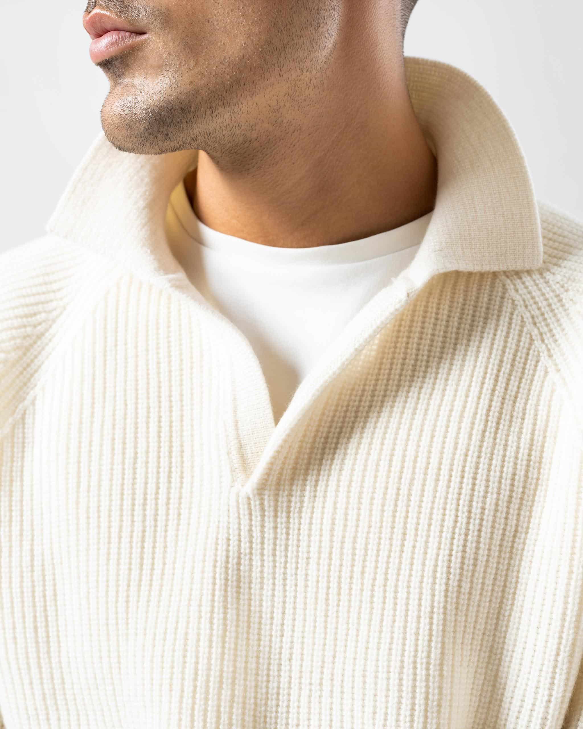 The Sestriere pure cashmere polo off white image 5