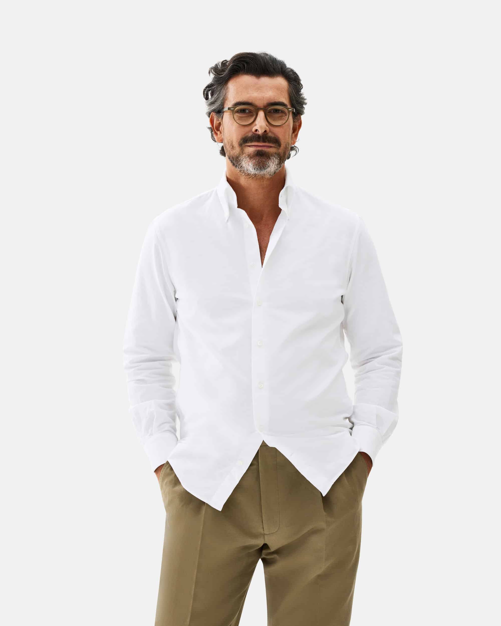 Shirt cotton oxford white image 1