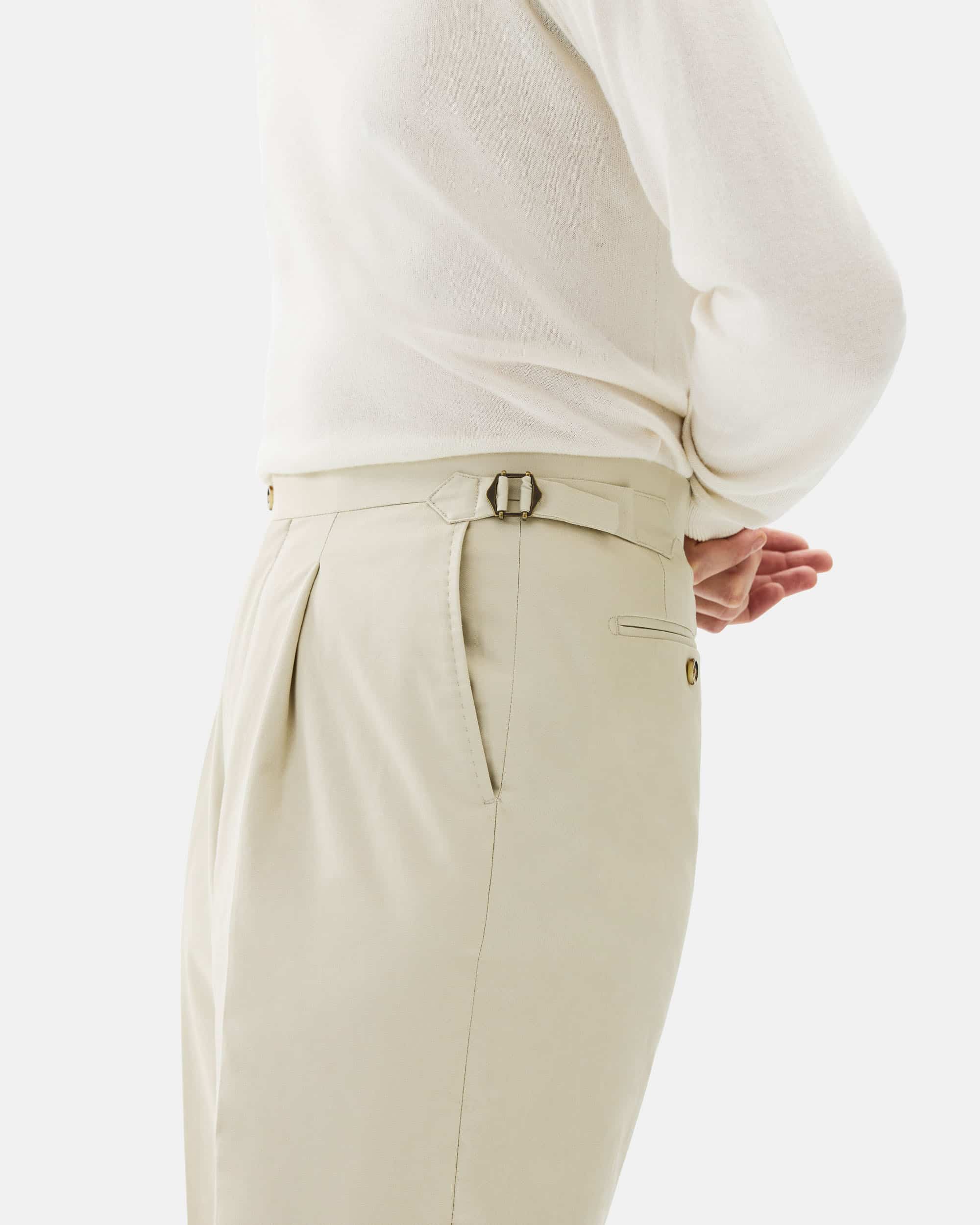 Trouser cotton light sand image 3