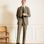 Suit taupe tropical wool