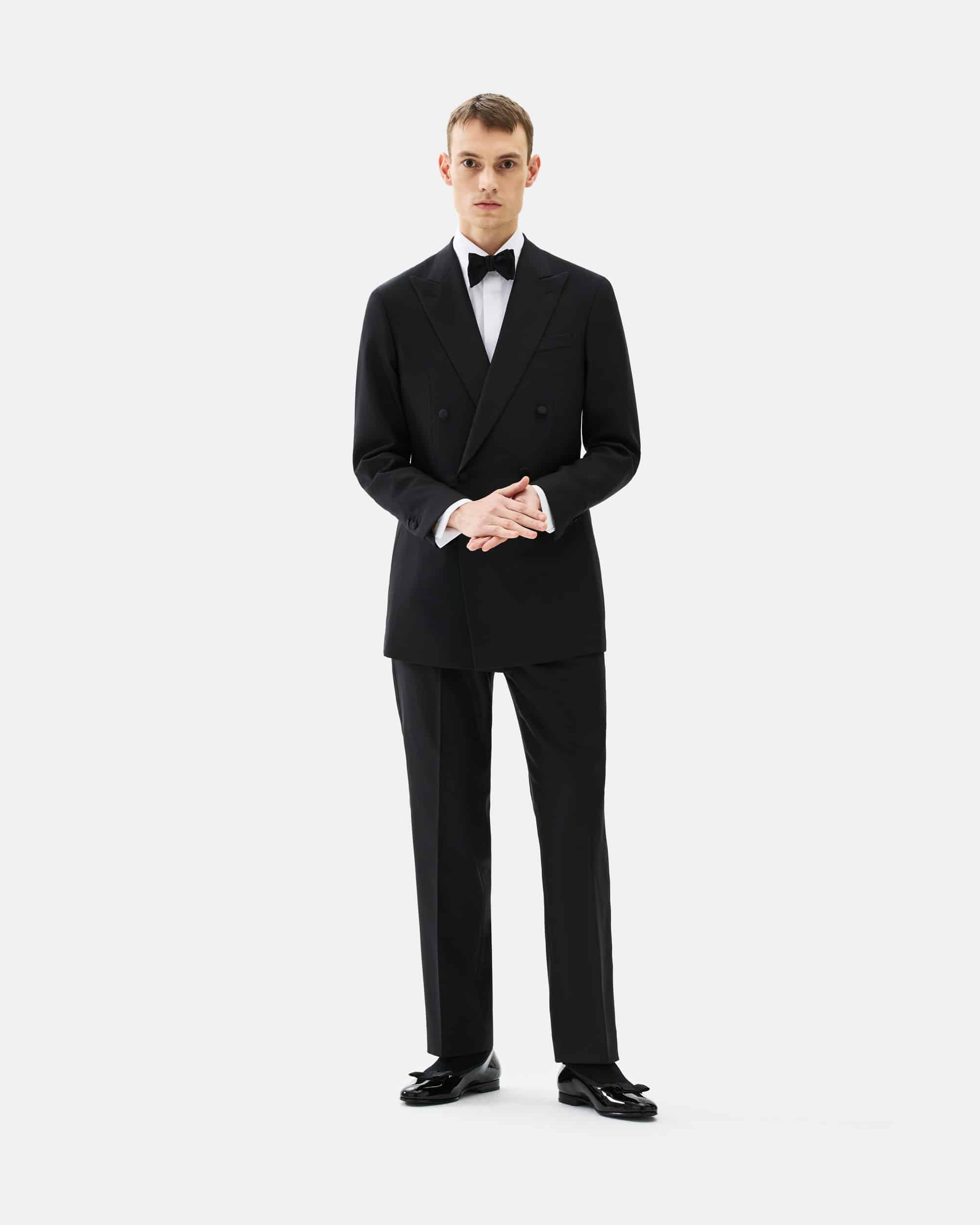 Tuxedo trouser plain weave black image 6