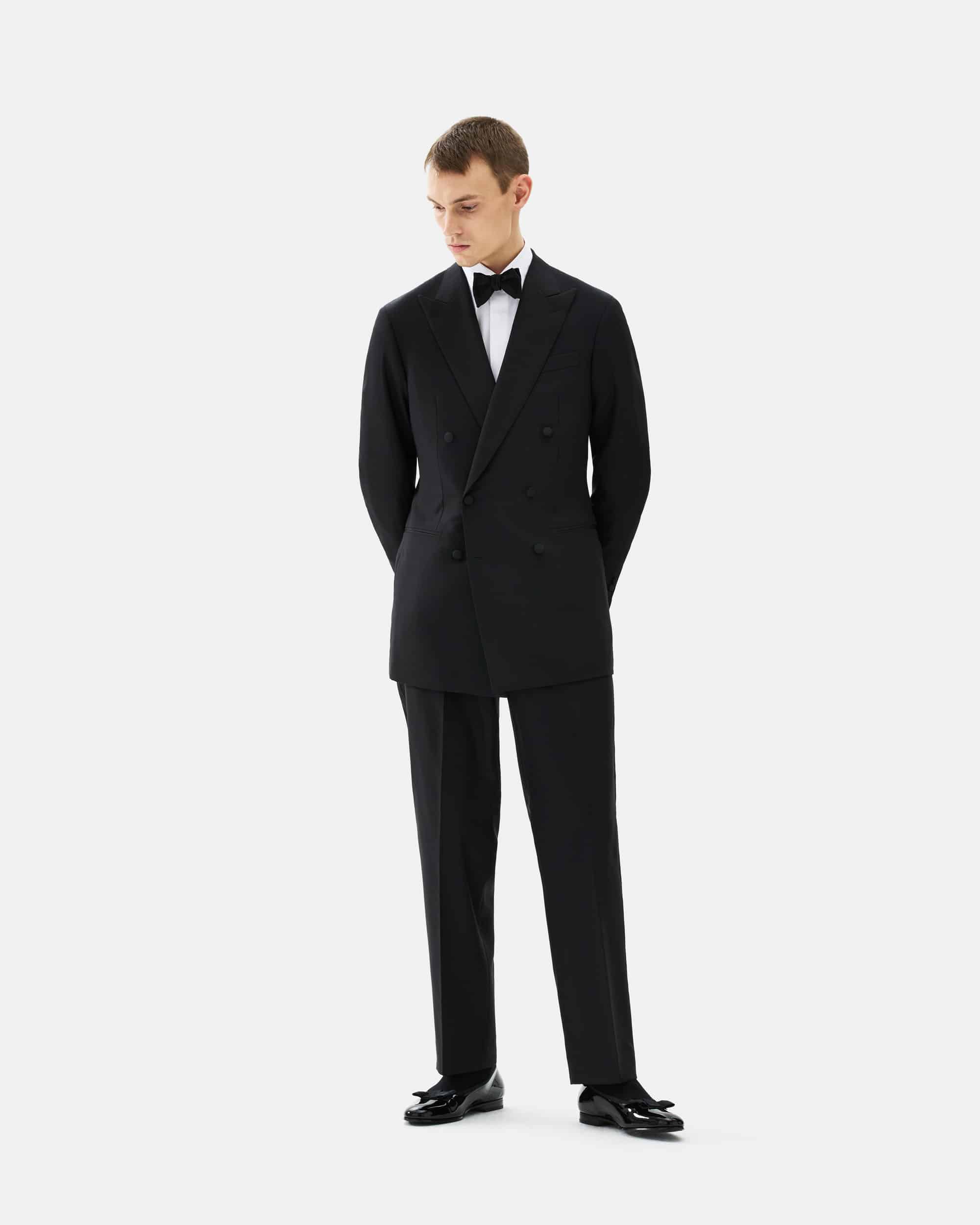 Tuxedo trouser plain weave black image 5