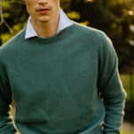 Knitted cashmere crew neck green