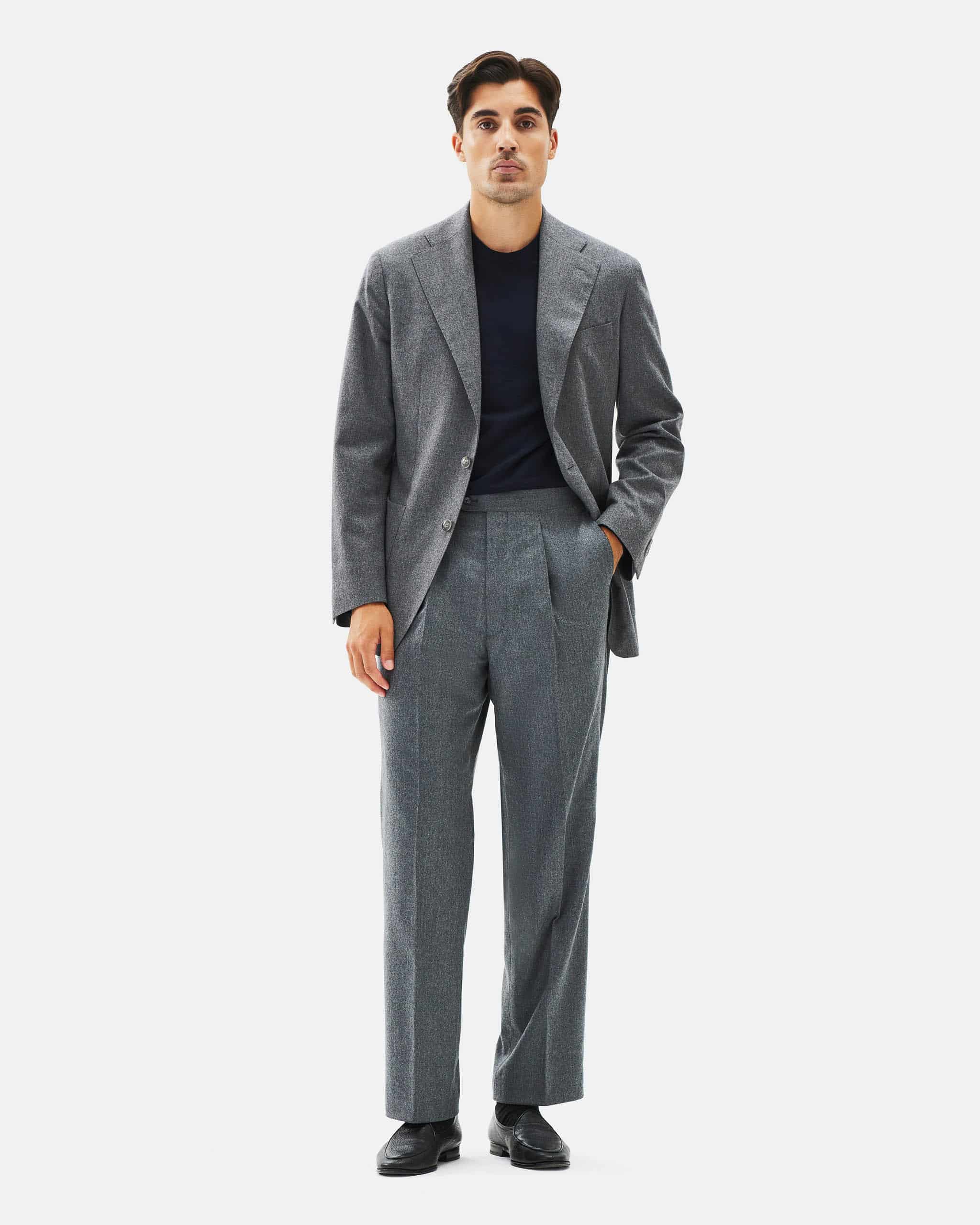 Suit flannel mid grey image 3