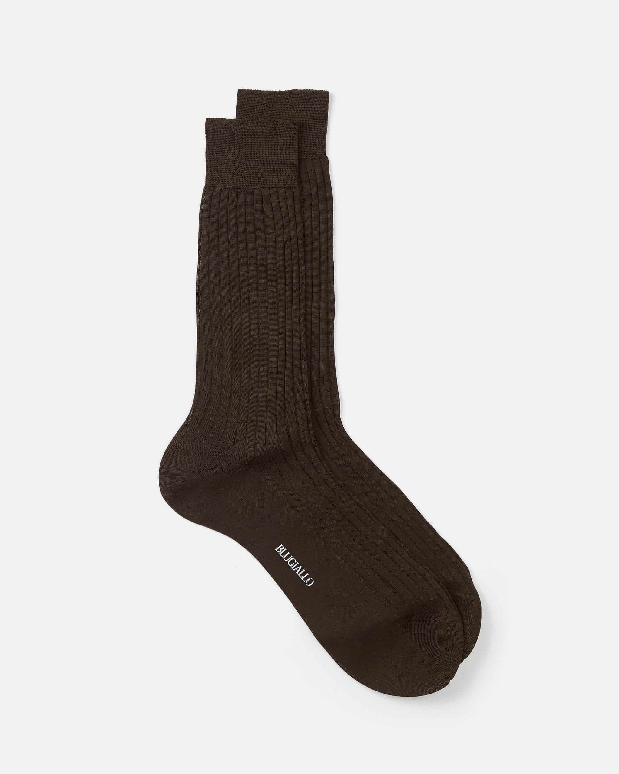 Merino wool socks coffee brown image 1