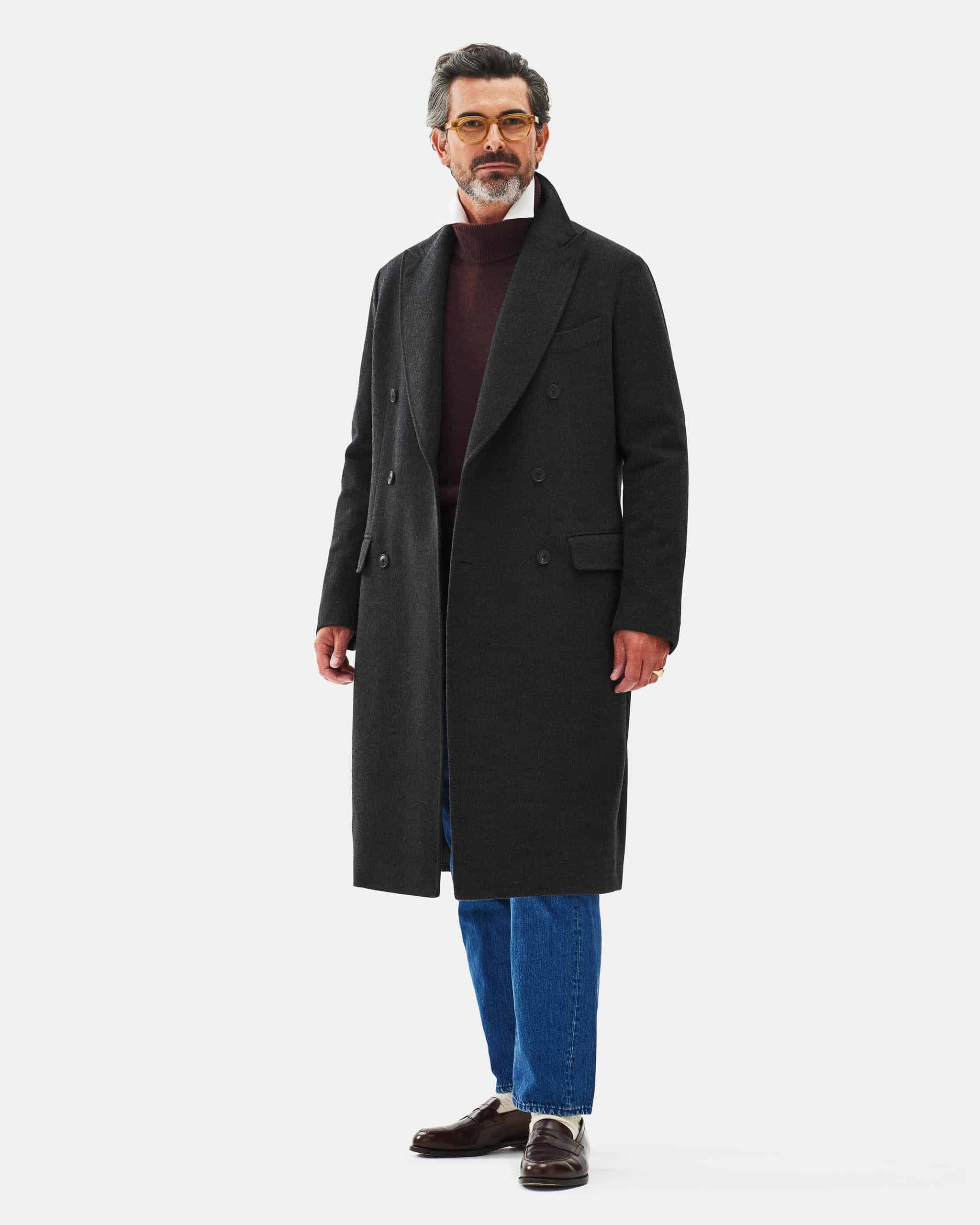 Overcoat wool & cashmere charcoal image 1