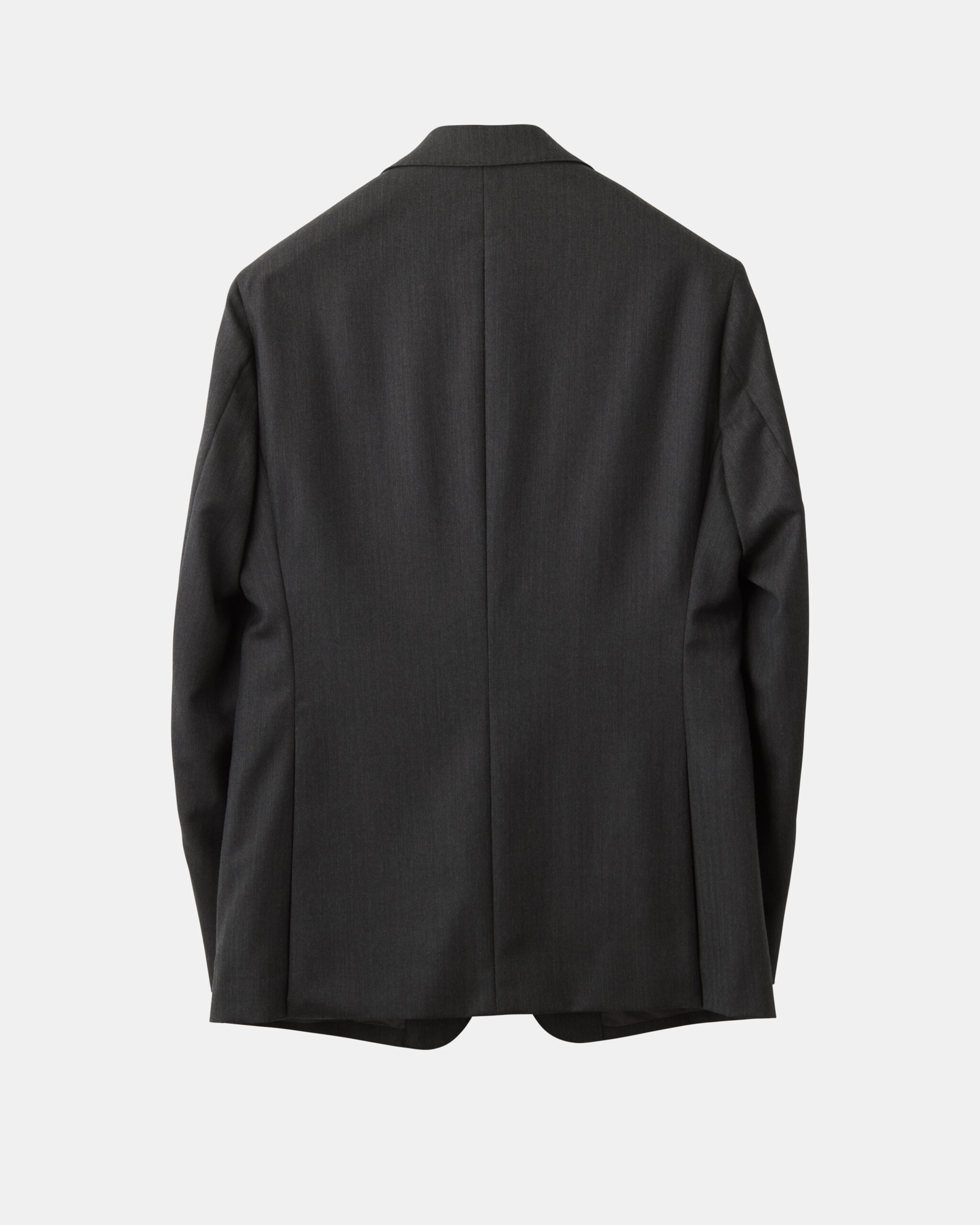 Custom Made 'Armour Drape' Suit dark grey herringbone wool image 4