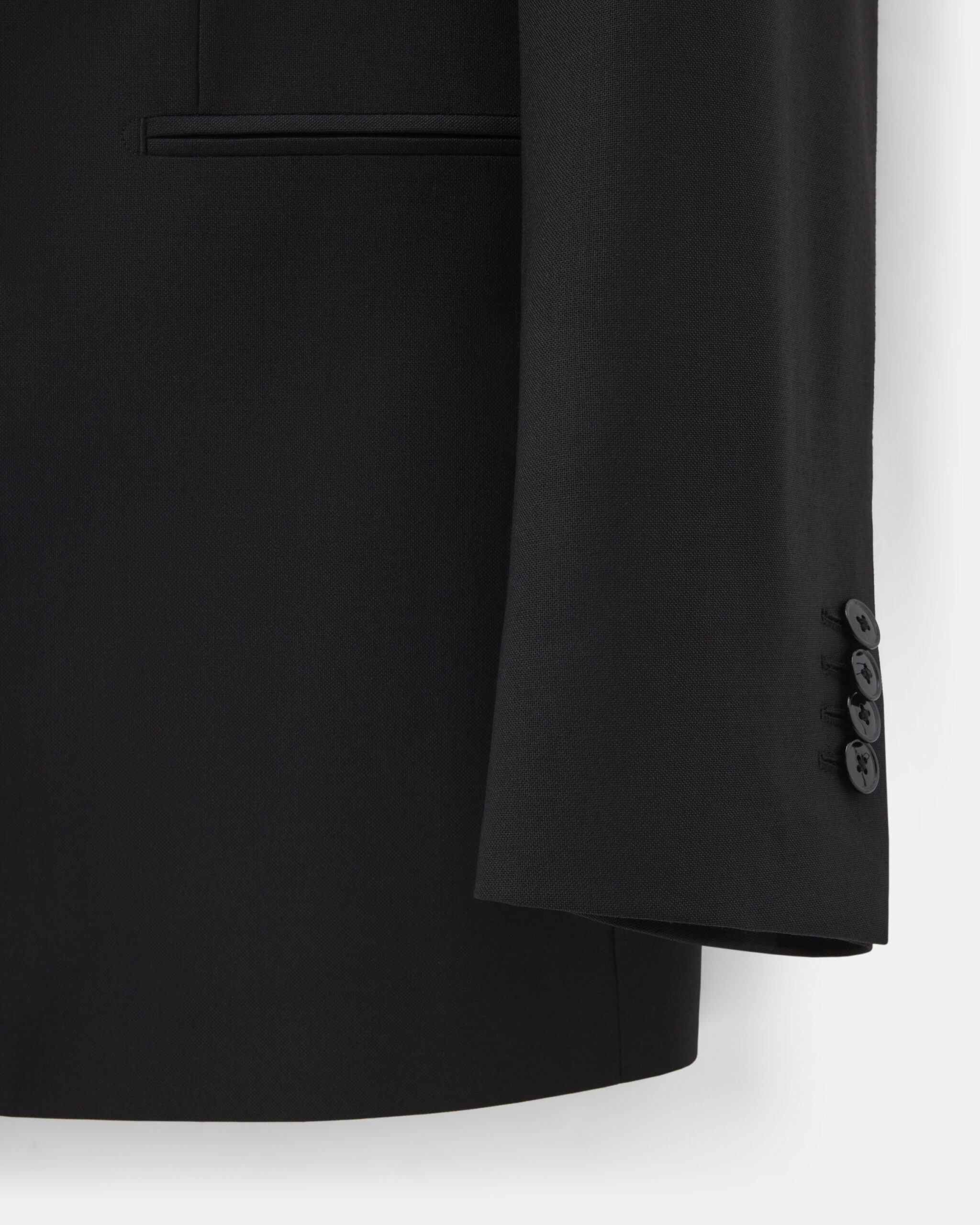 Custom Made 'Fresco' Suit pitch black high twist wool image 3