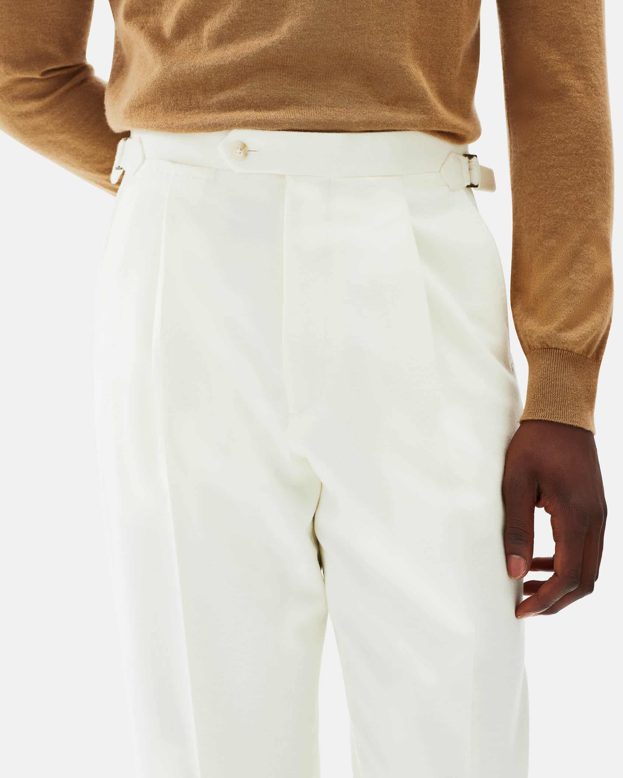 Trousers capolavoro flannel off white image 2