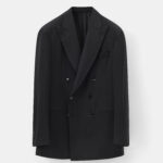 Custom Made 'Fresco' Suit pitch black high twist wool