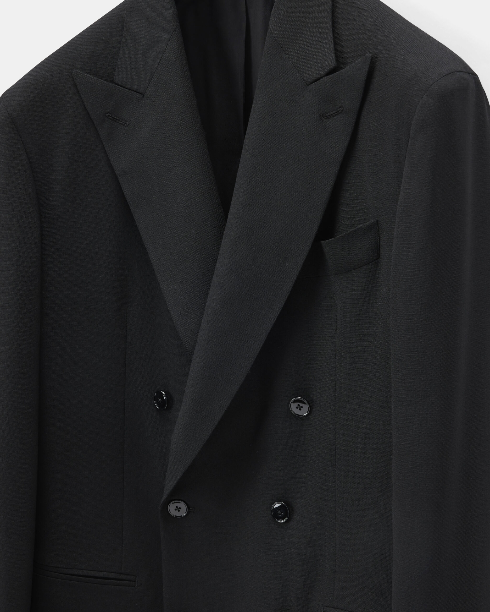 Custom Made 'Fresco' Suit pitch black high twist wool image 3