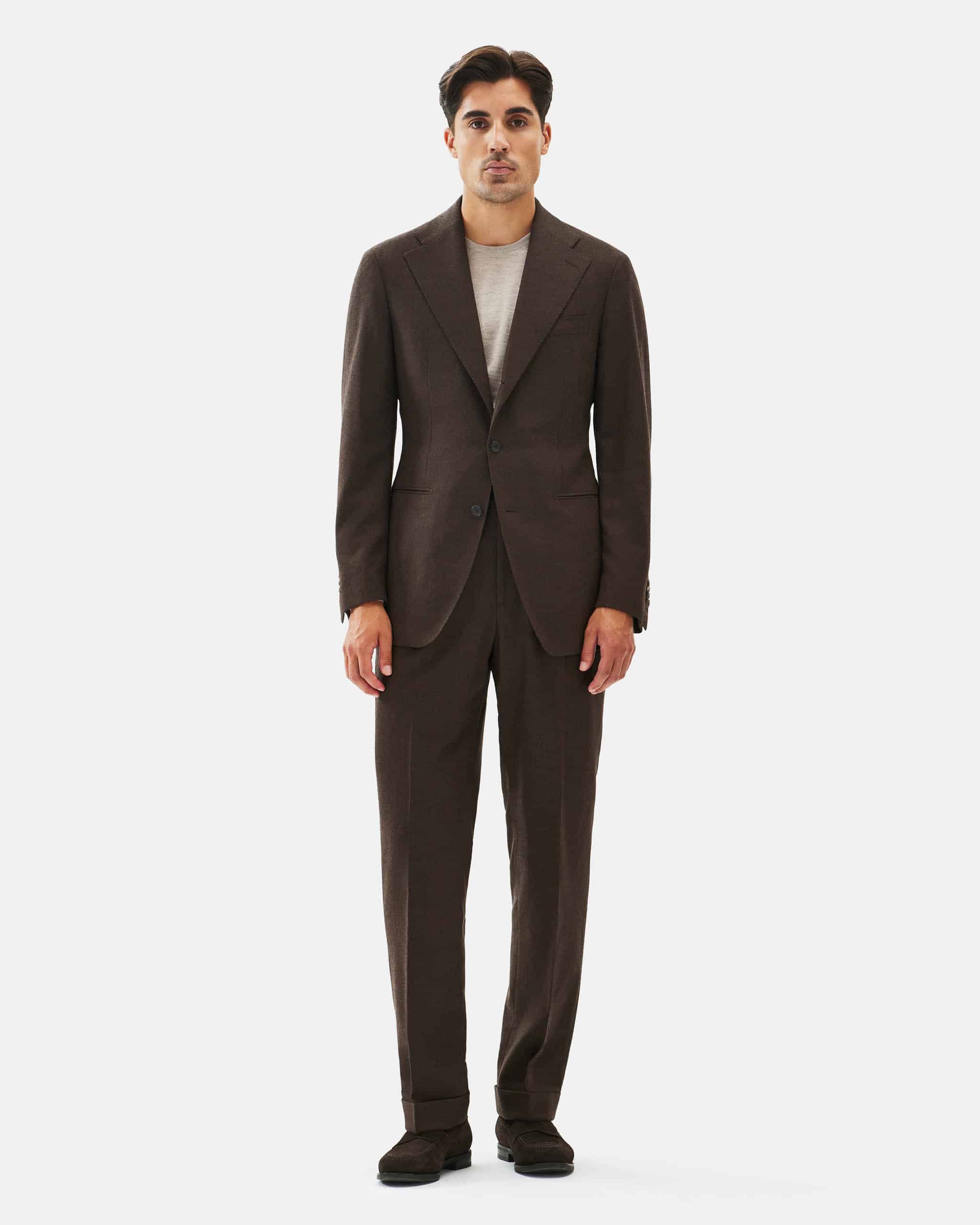 Suit flannel dark brown image 1