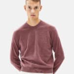 Knitted cashmere crew neck dusty pink