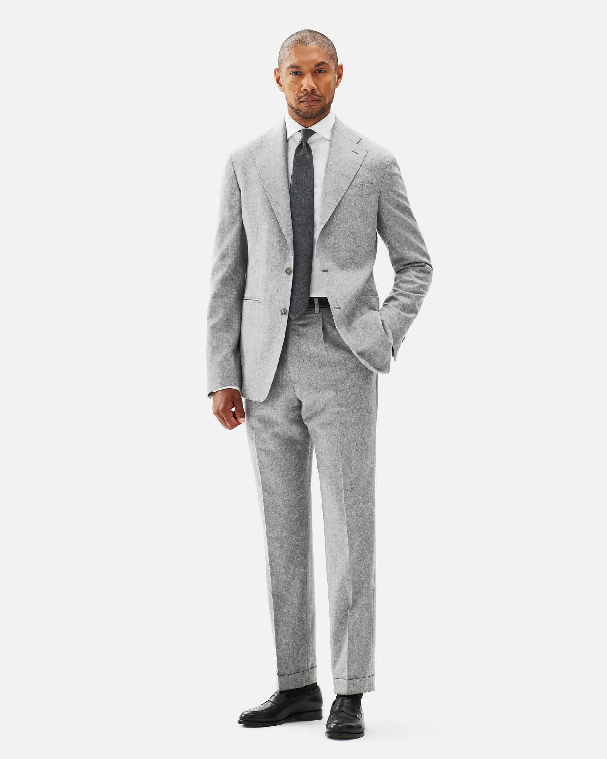 Suit flannel light grey image 3