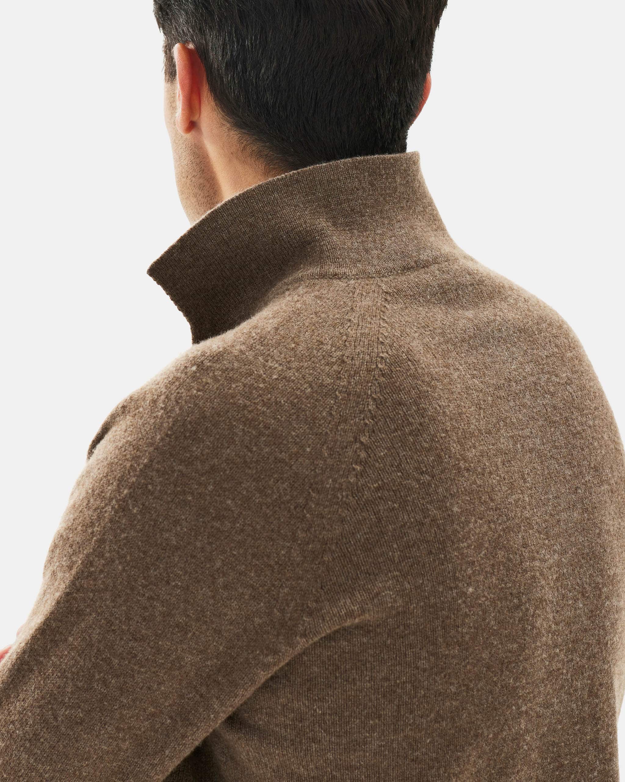 Wool cashmere polo brown image 3