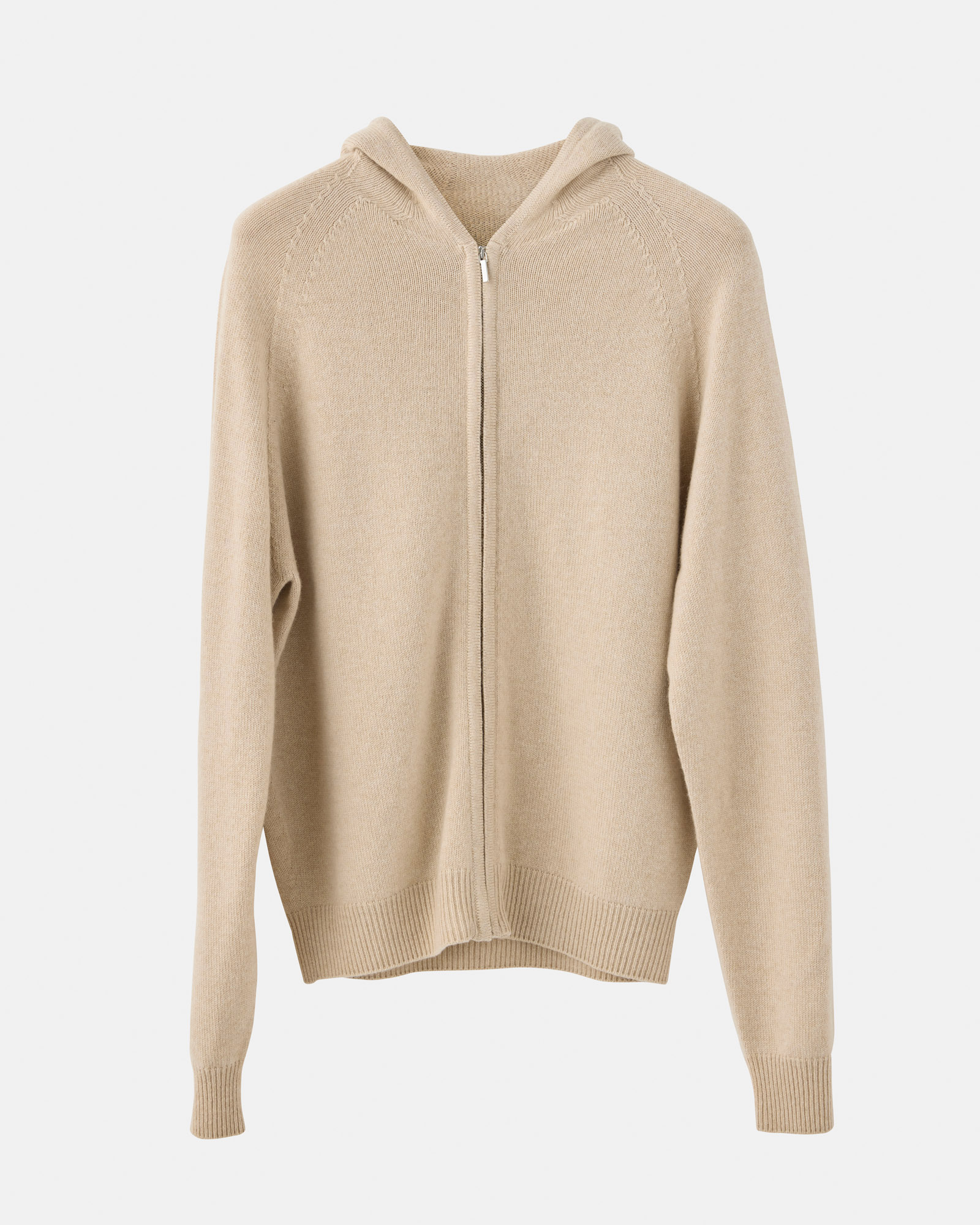 The Sunday pure cashmere zip hoodie sand image 1
