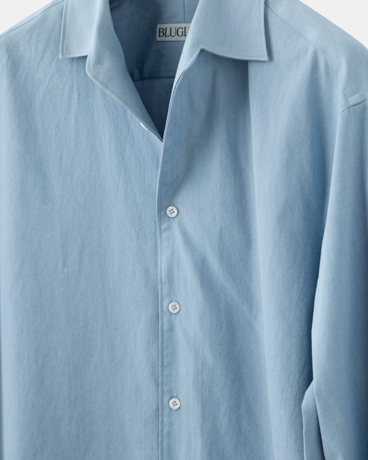 Capricorn Cotton Shirt In Denim Blue Wash