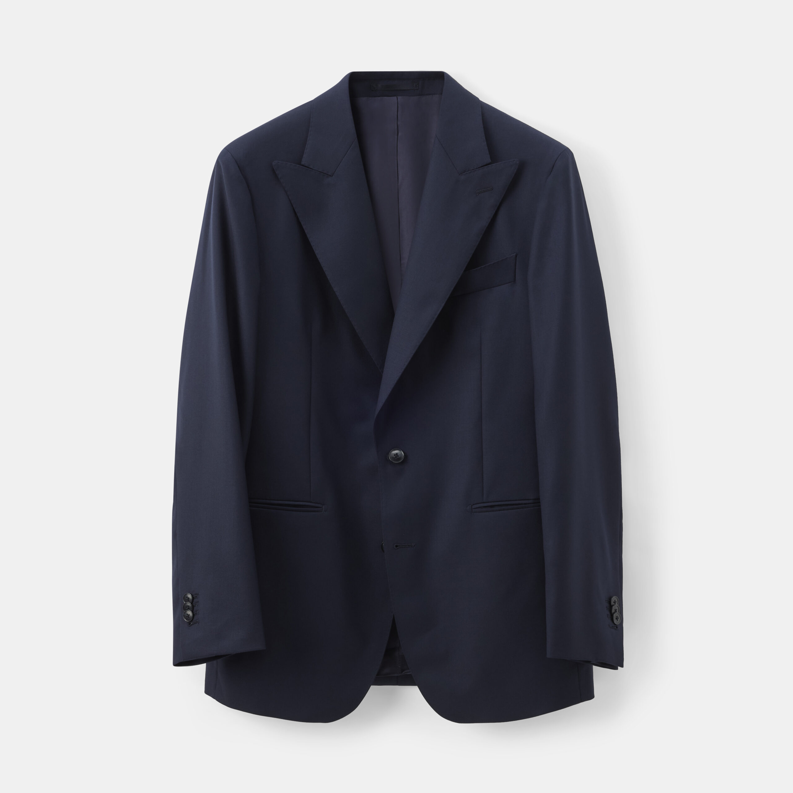 Custom made Suit midnight blue wool twill