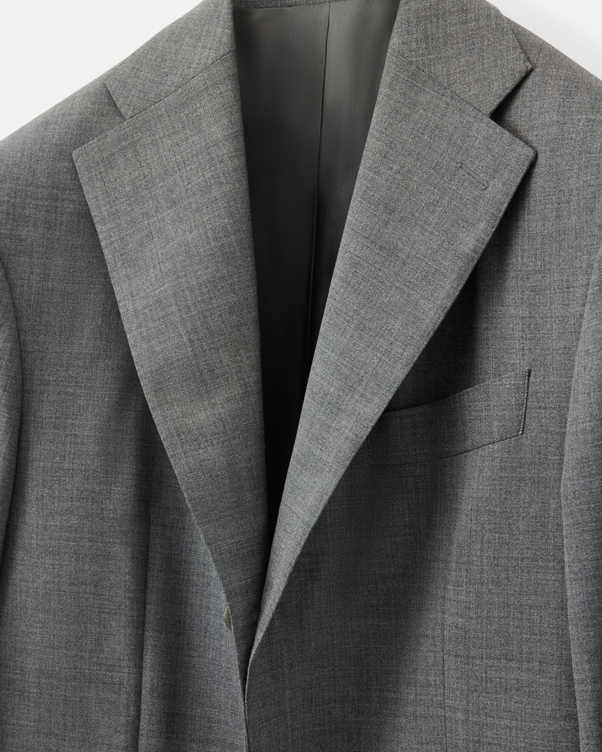 Custom Made Fresco suit mid grey high twist wool image 5