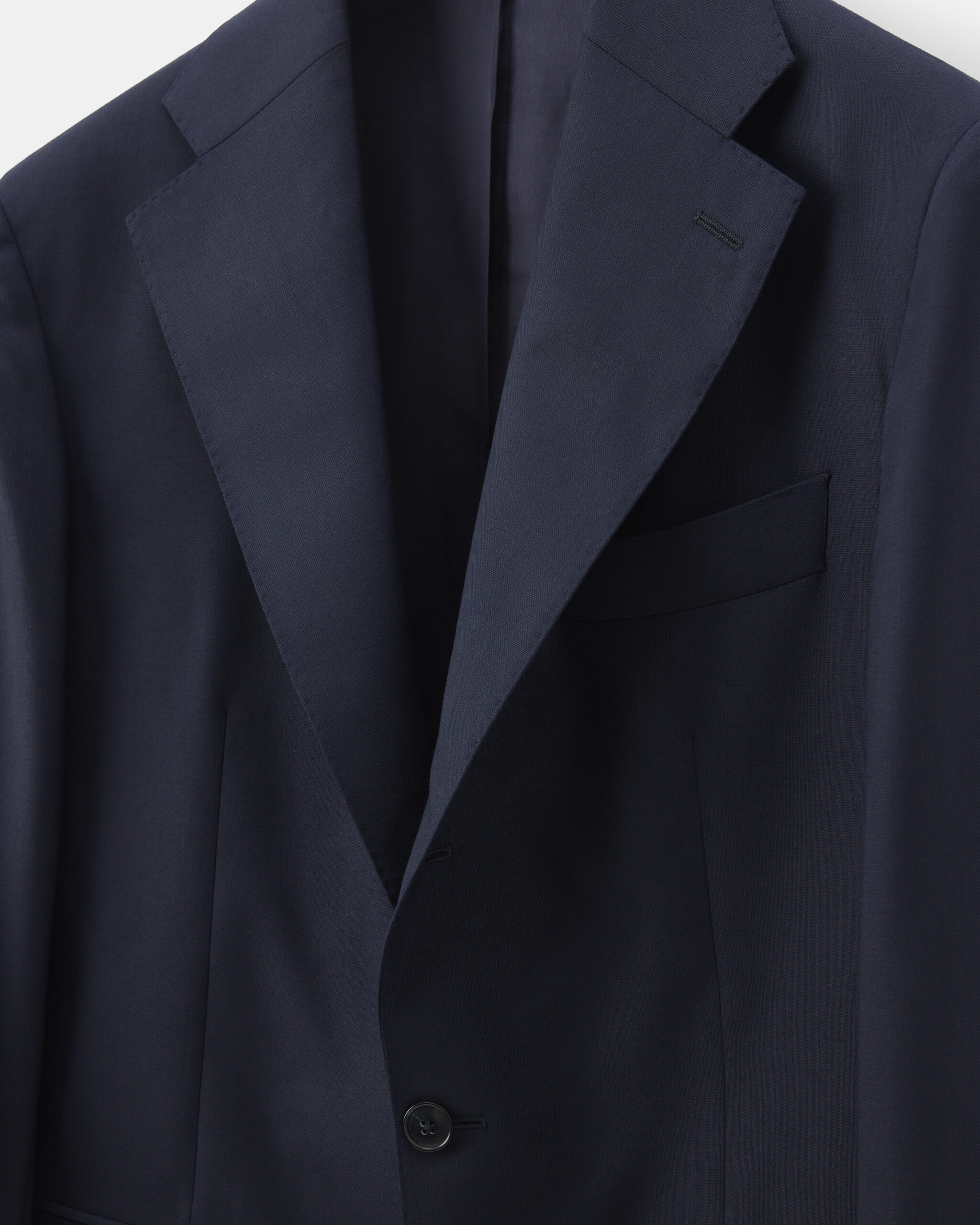 Custom Made Suit dark blue plain weave wool image 3
