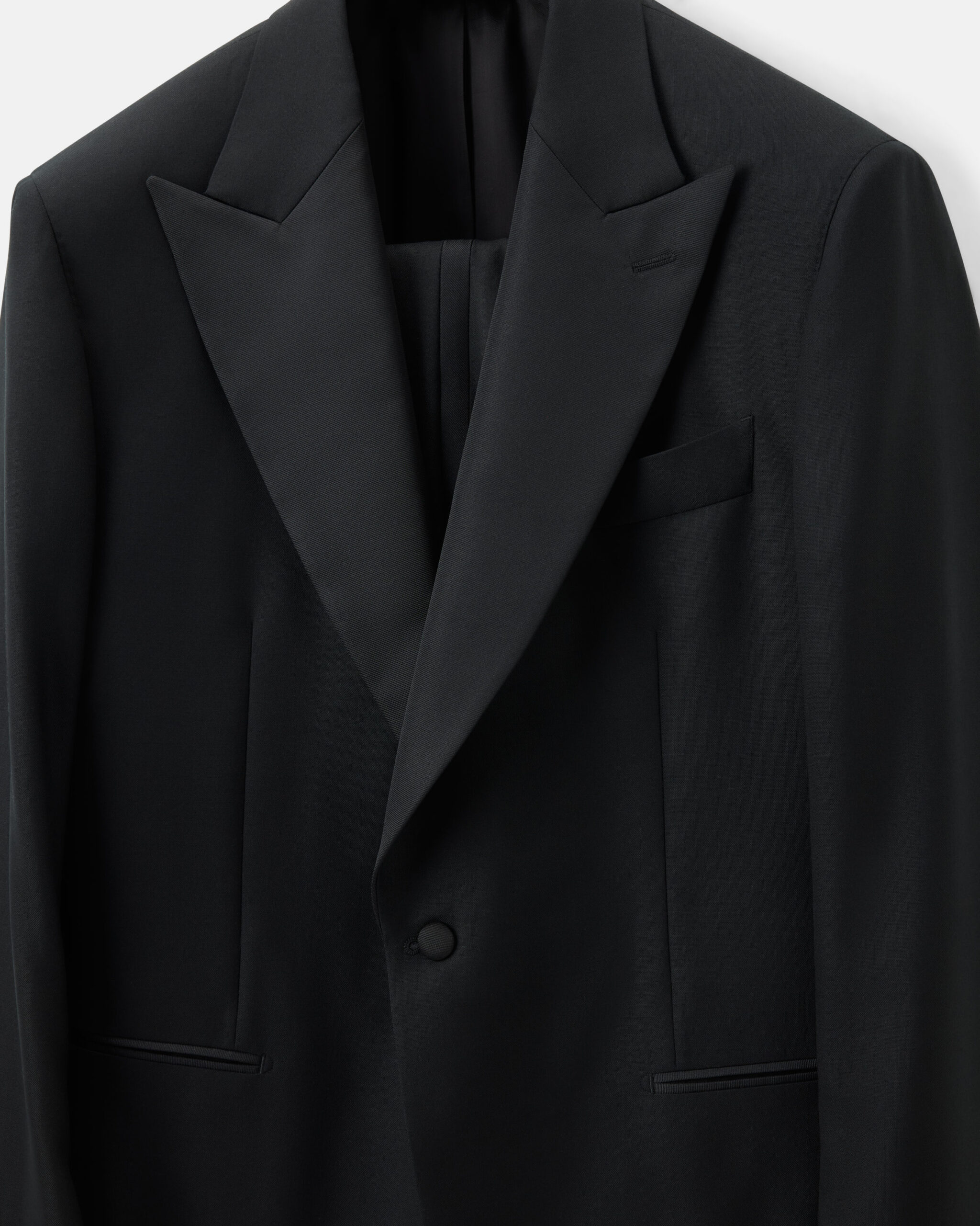 RTW 'Perennial' Tuxedo black fine structured wool weave image 4