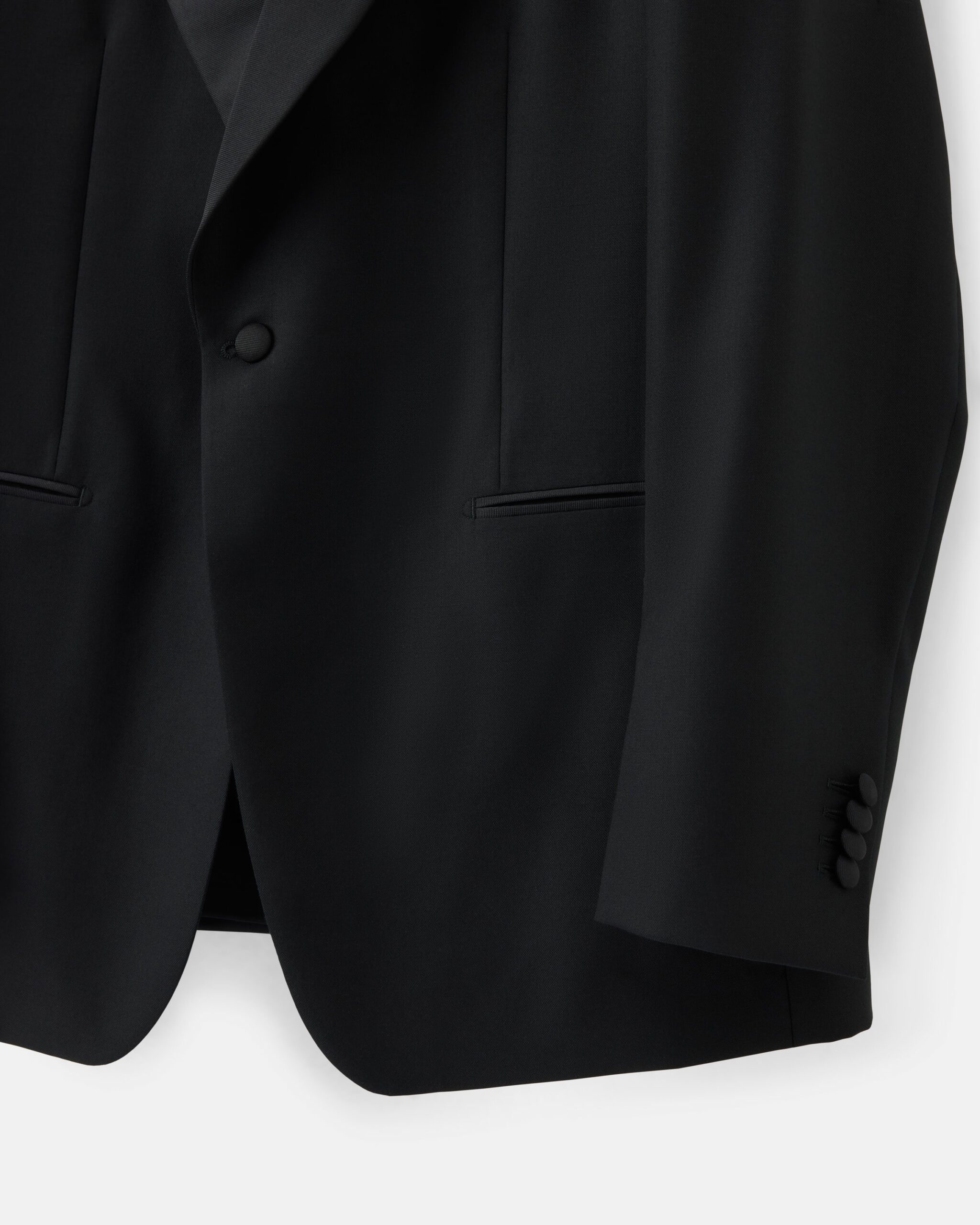 RTW 'Perennial' Tuxedo black fine structured wool weave image 5