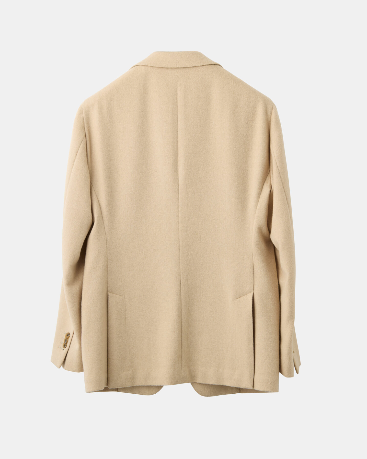 Camel Knit Baby Jacket With Faux Fur Trim Hood And Wooden Buttons