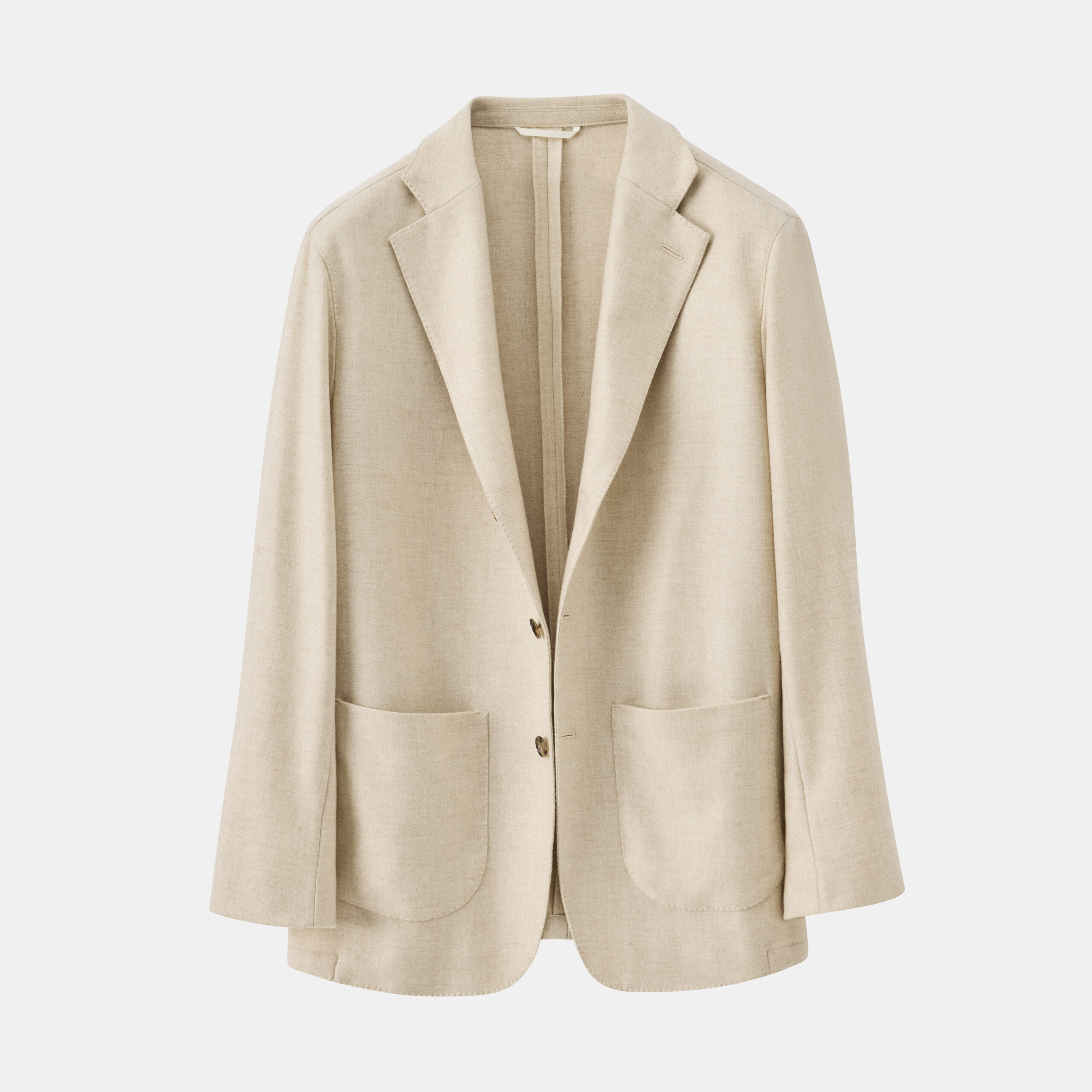 The Metropolitan Soft Jacket oatmeal pure cashmere