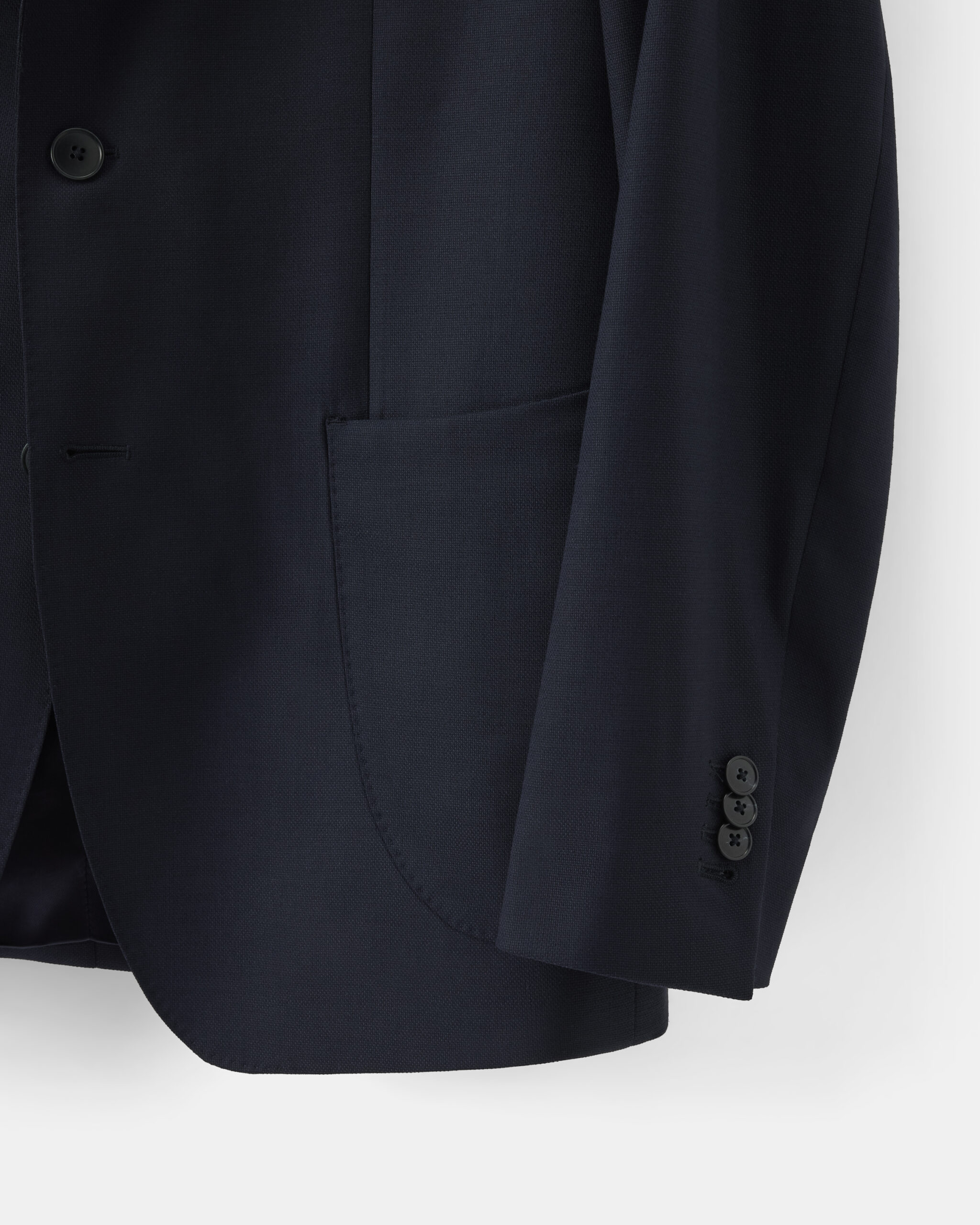 Custom Made Signature 'Traveller' suit midnight blue hopsack wool image 4