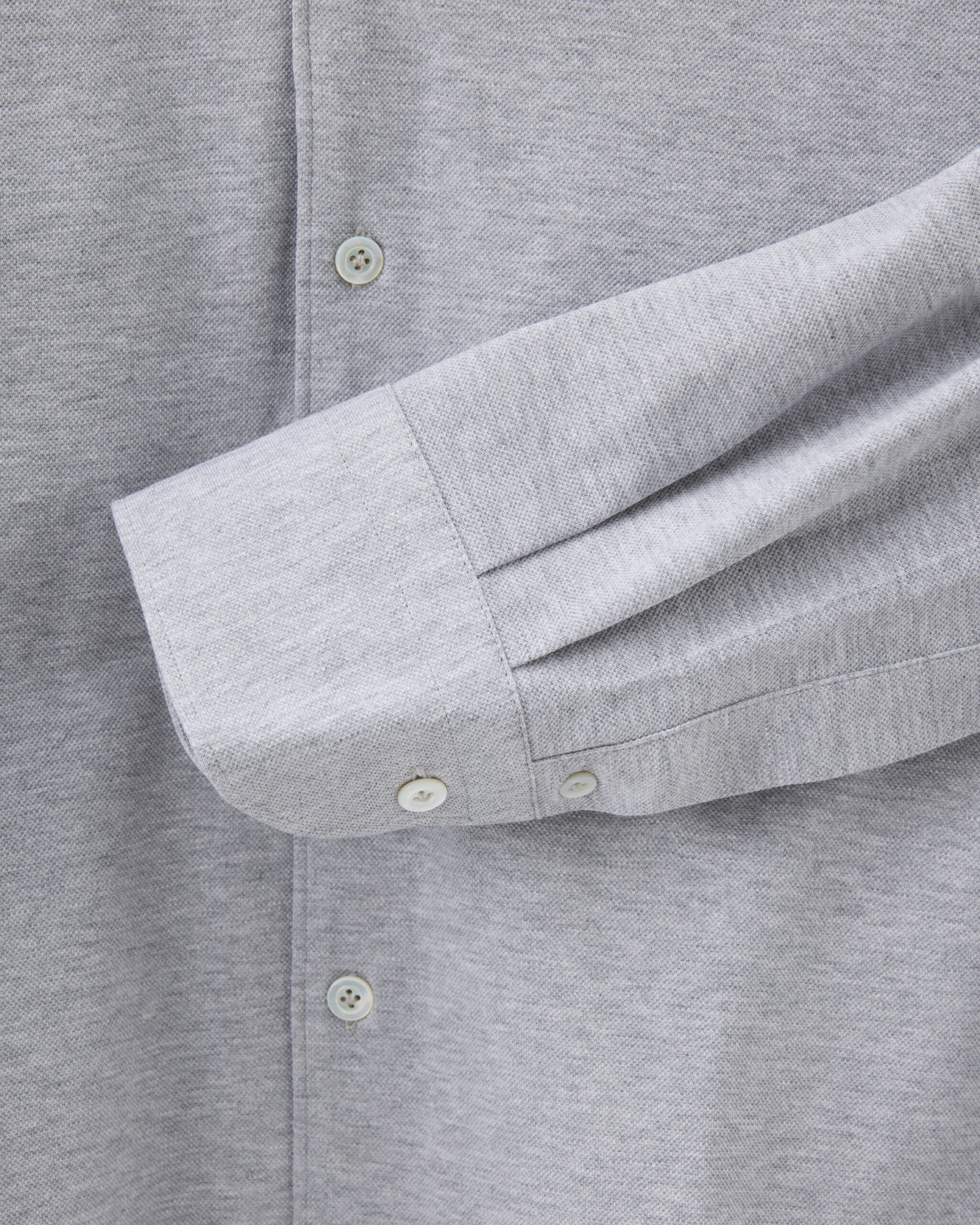 RTW One piece collar Shirt light grey cotton piquet image 3