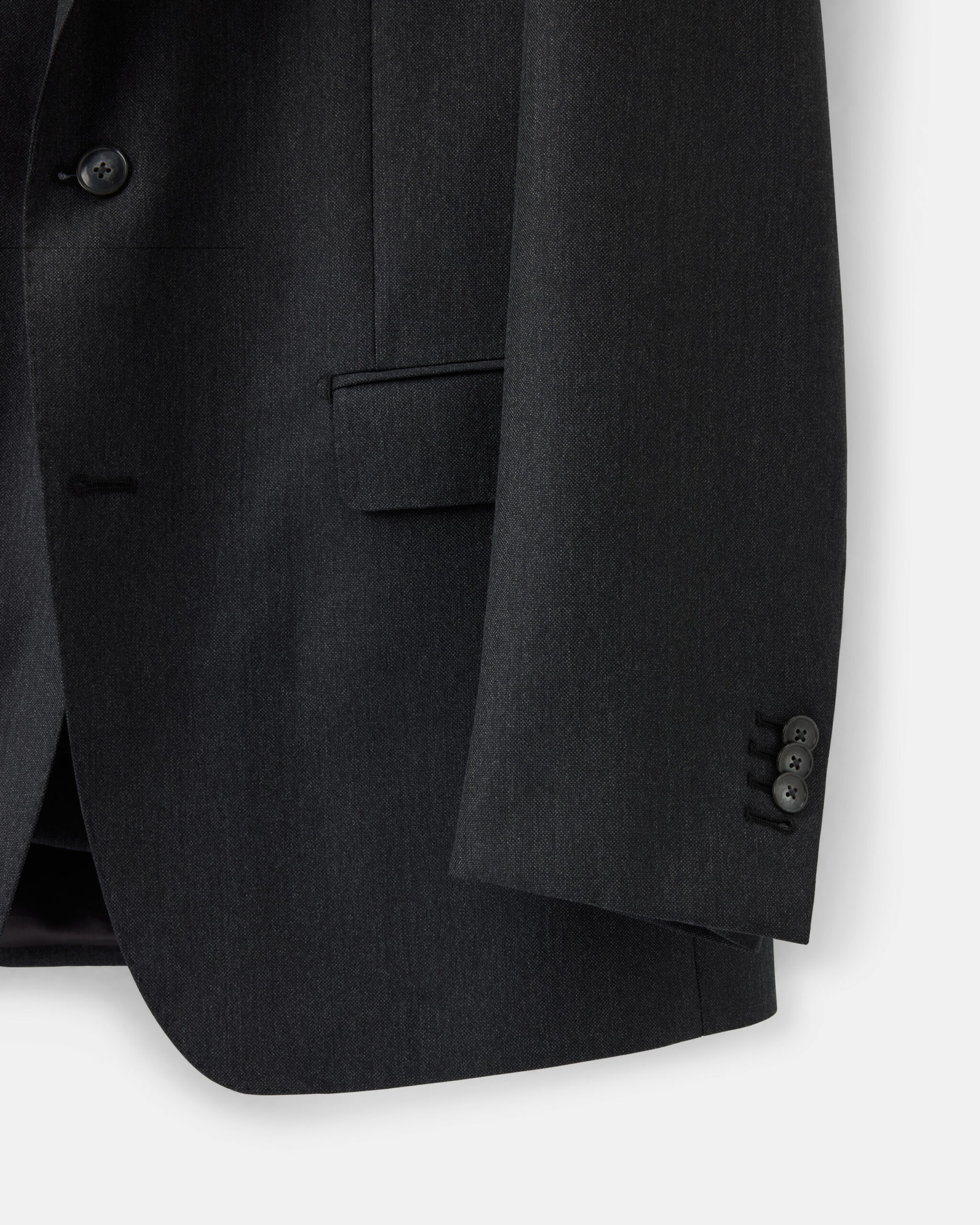 Custom Made 'Armour Drape' suit dark grey wool image 4