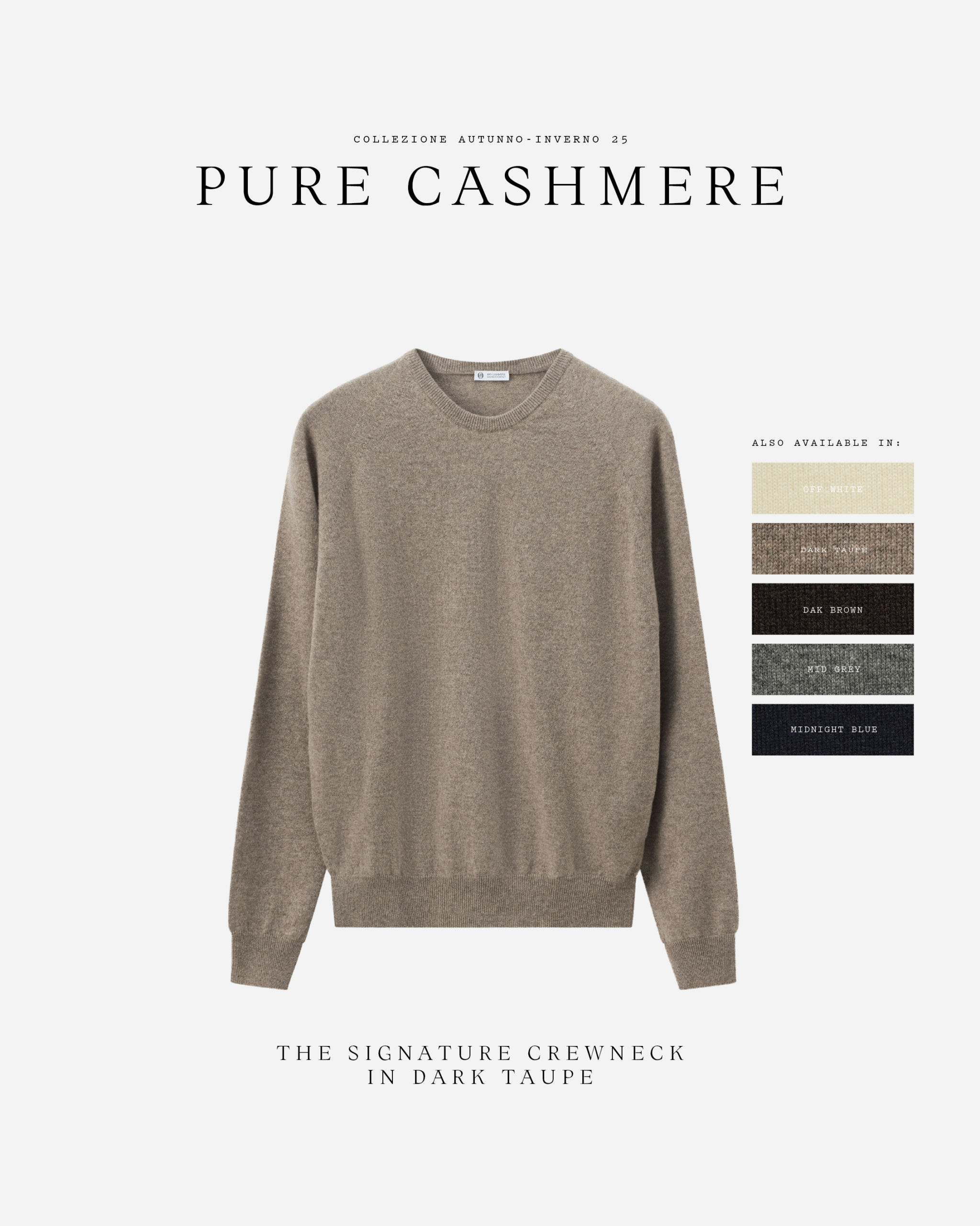 Design Your 'Signature' Crewneck Pure Cashmere image 1