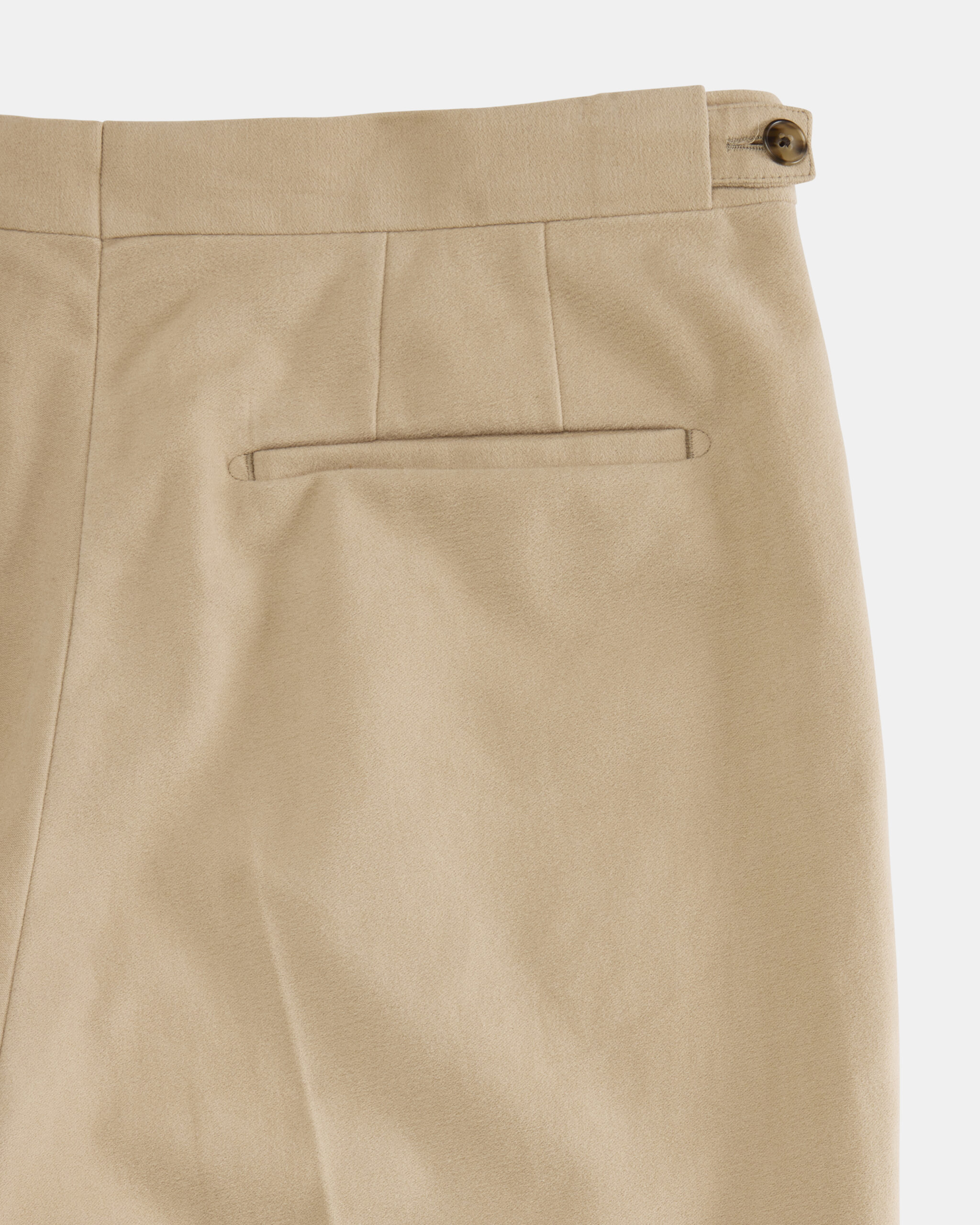 Custom Made Dress Trouser Sand Beige brushed Moleskin cotton image 3