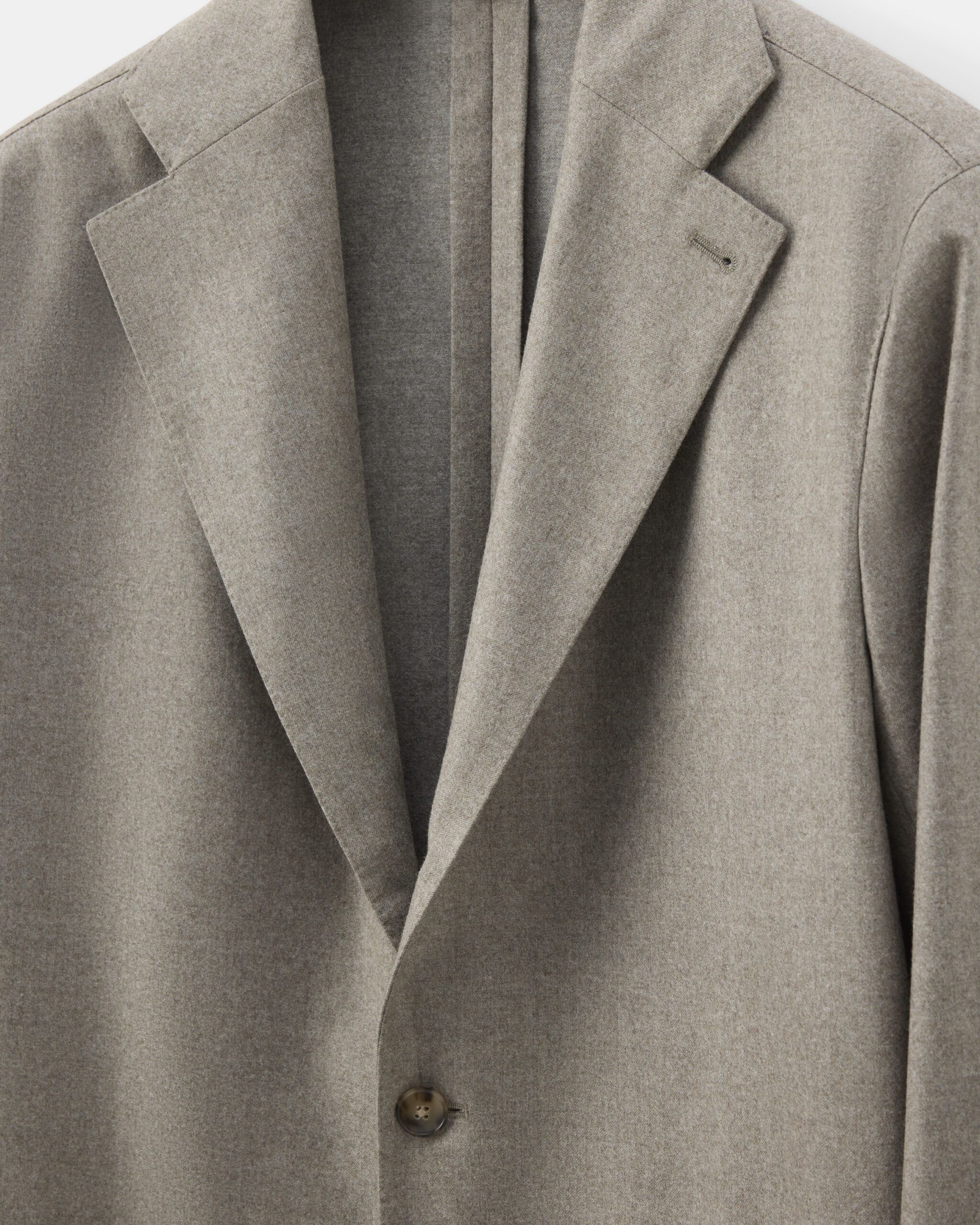 RTW 'Metro' Soft Suit earth taupe brushed wool flannel image 4